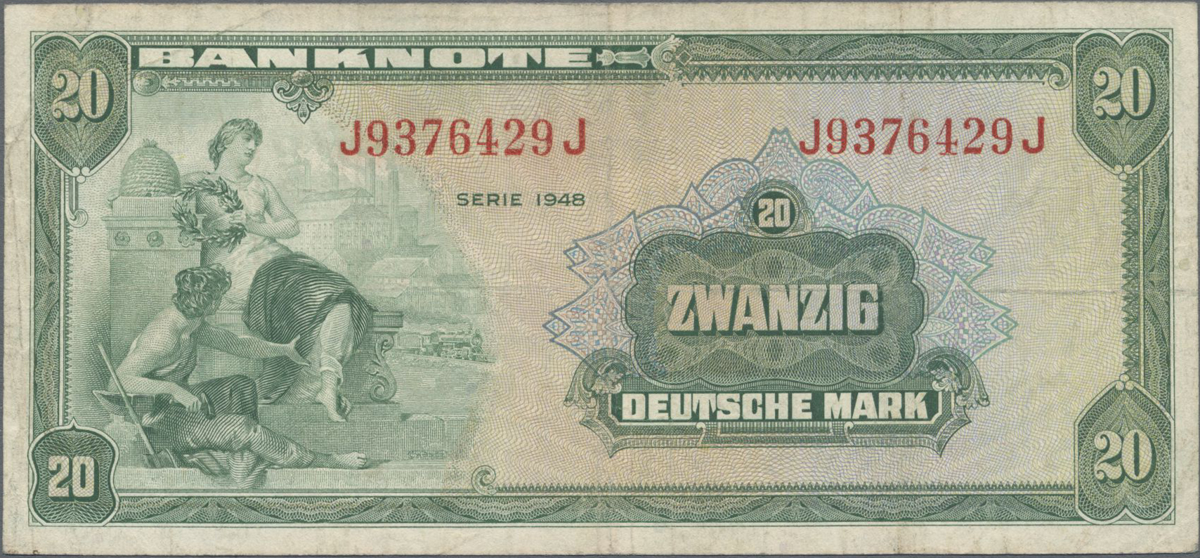 Lot 14534 - Deutschland - Bank Deutscher Länder + Bundesrepublik Deutschland | Banknoten  -  Auktionshaus Christoph Gärtner GmbH & Co. KG 53rd AUCTION - Day 6 Coins/Banknotes