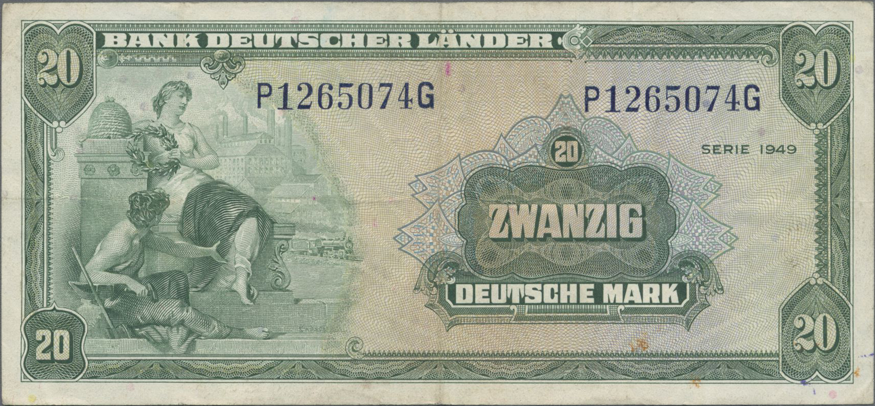 Lot 14536 - Deutschland - Bank Deutscher Länder + Bundesrepublik Deutschland | Banknoten  -  Auktionshaus Christoph Gärtner GmbH & Co. KG 53rd AUCTION - Day 6 Coins & Banknotes