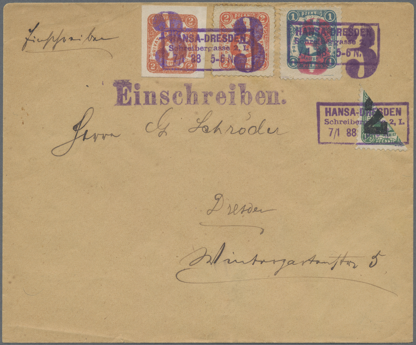 Lot 10260 - Deutsches Reich - Privatpost (Stadtpost) - Auktionshaus Christoph Gärtner GmbH & Co. KG 58th AUCTION - Day 3 Lot 10260 - Deutsches Reich - Privatpost (Stadtpost) - Auktionshaus Christoph Gärtner GmbH & Co. KG 58th AUCTION - Day 3