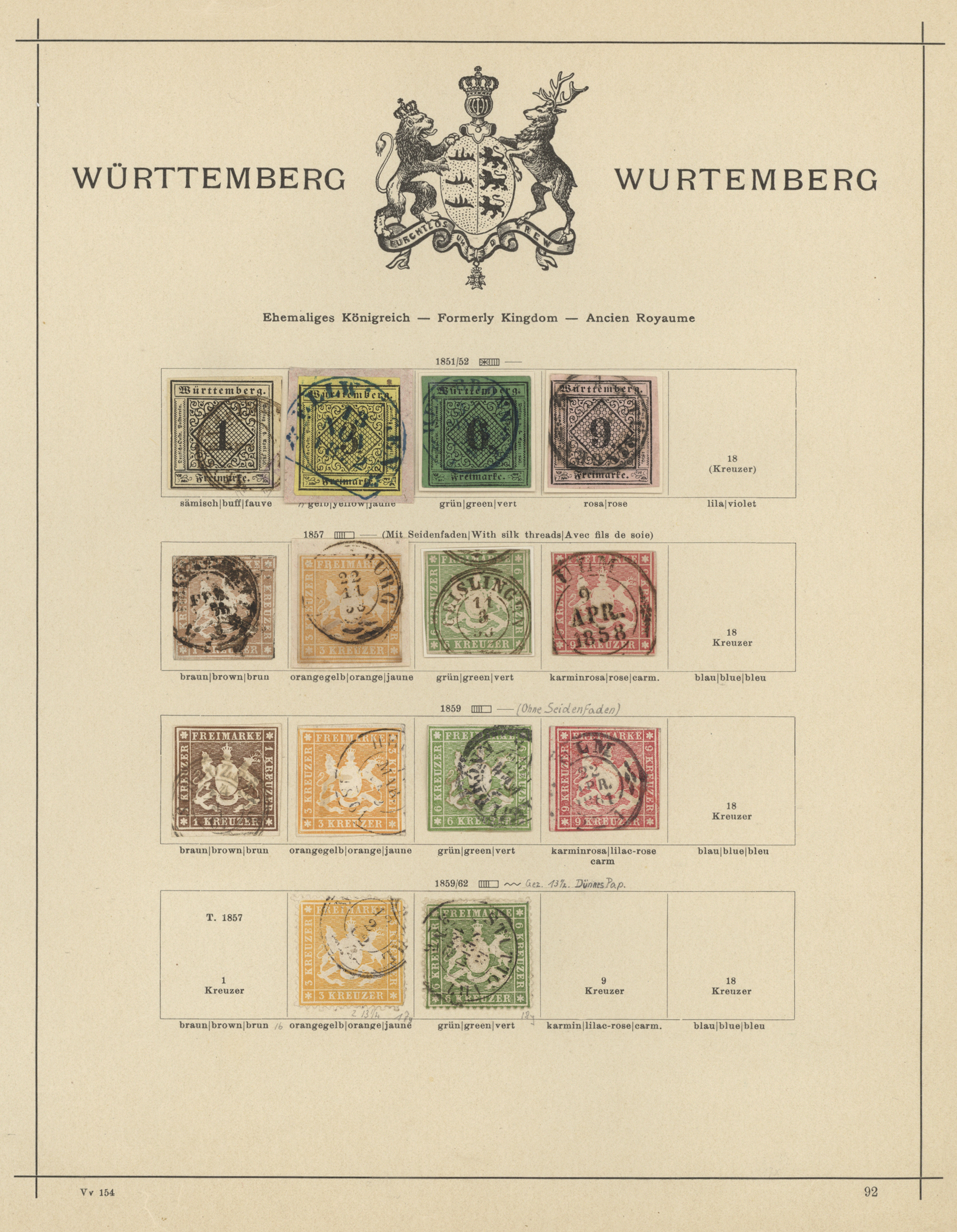 Lot 36321 - Württemberg - Marken und Briefe  -  Auktionshaus Christoph Gärtner GmbH & Co. KG Sale #44 Collections Germany