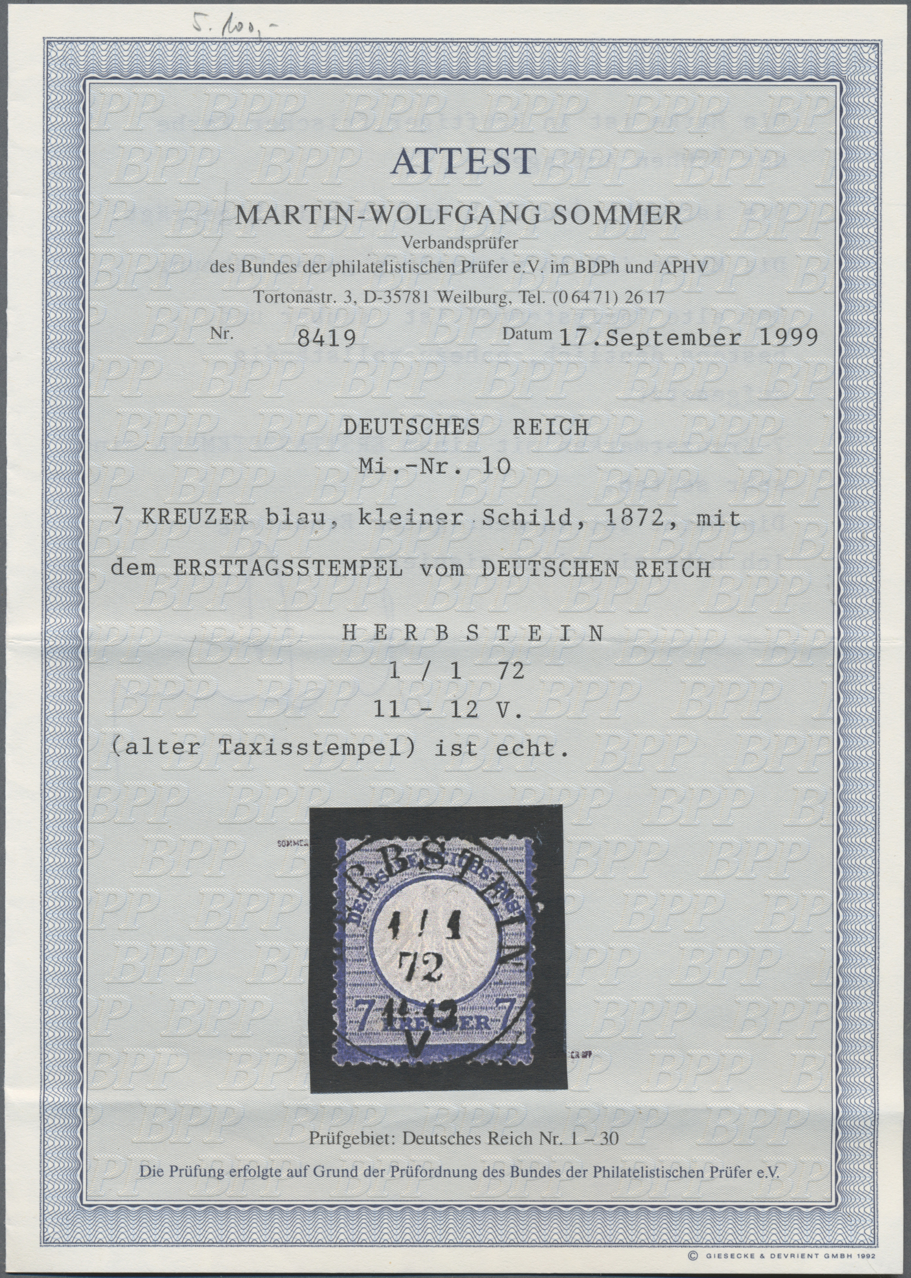 Lot 36529 - Deutsches Reich - Brustschild  -  Auktionshaus Christoph Gärtner GmbH & Co. KG Sale #44 Collections Germany