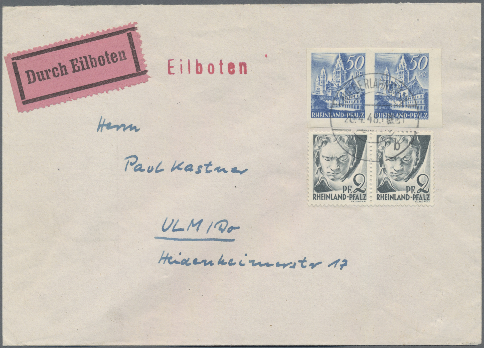 Lot 1871 - Franz√∂sische Zone - Rheinland Pfalz  -   Auction #211
