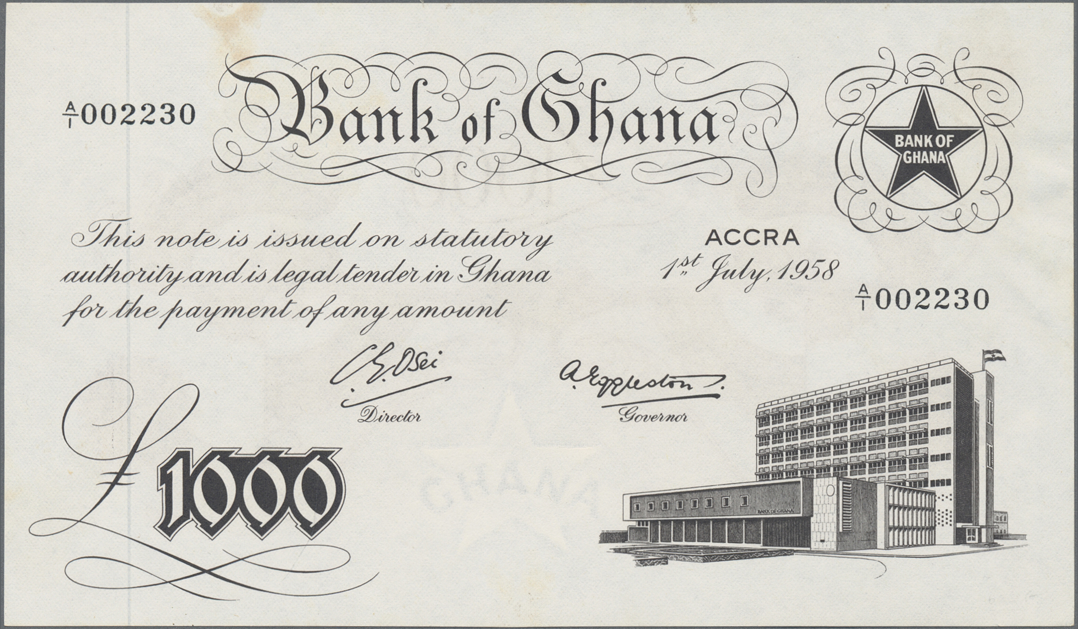 Lot 01207 - Ghana | Banknoten - Auktionshaus Christoph Gärtner GmbH & Co. KG 58th AUCTION - Day 1 Lot 01207 - Ghana | Banknoten - Auktionshaus Christoph Gärtner GmbH & Co. KG 58th AUCTION - Day 1