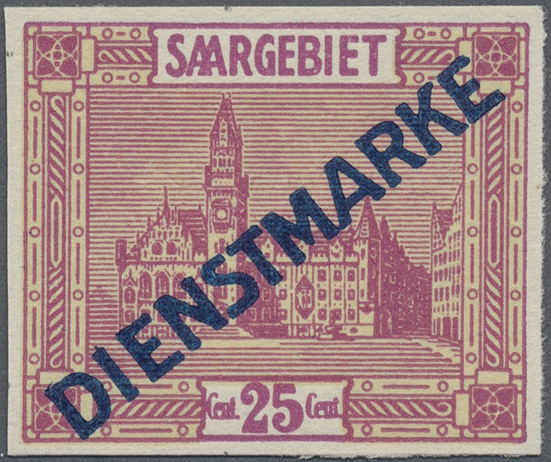Lot 05786 - Deutsche Abstimmungsgebiete: Saargebiet - Dienstmarken - Auktionshaus Christoph Gärtner GmbH & Co. KG 58th AUCTION - Day 2 Lot 05786 - Deutsche Abstimmungsgebiete: Saargebiet - Dienstmarken - Auktionshaus Christoph Gärtner GmbH & Co. KG 58th AUCTION - Day 2