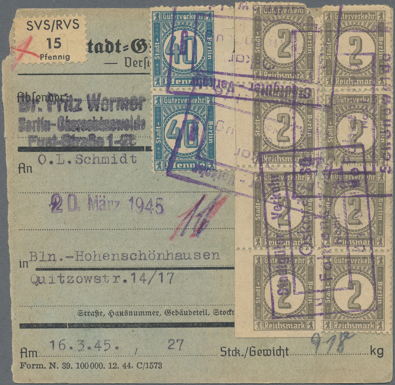 Lot 10212 - Deutsches Reich - Privatpost (Stadtpost) - Auktionshaus Christoph Gärtner GmbH & Co. KG 58th AUCTION - Day 3 Lot 10212 - Deutsches Reich - Privatpost (Stadtpost) - Auktionshaus Christoph Gärtner GmbH & Co. KG 58th AUCTION - Day 3