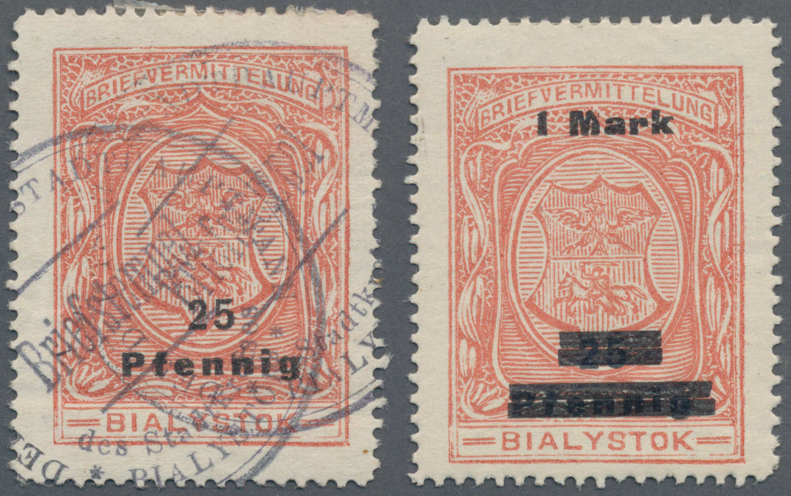 Lot 05691 - Deutsche Besetzung I. WK: Postgebiet Ober. Ost - Bialystok - Auktionshaus Christoph Gärtner GmbH & Co. KG 58th AUCTION - Day 2 Lot 05691 - Deutsche Besetzung I. WK: Postgebiet Ober. Ost - Bialystok - Auktionshaus Christoph Gärtner GmbH & Co. KG 58th AUCTION - Day 2