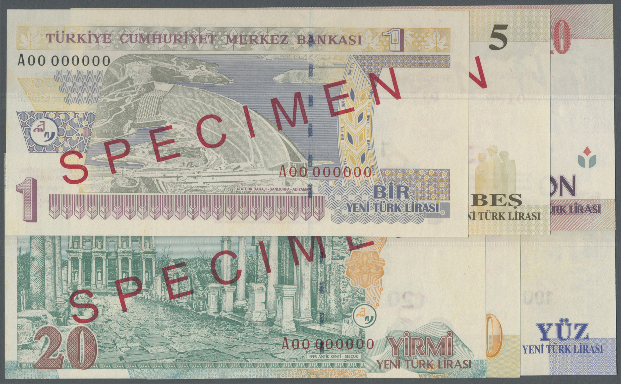 Coin Auction Turkey Turkei Banknoten Banknotes Coins