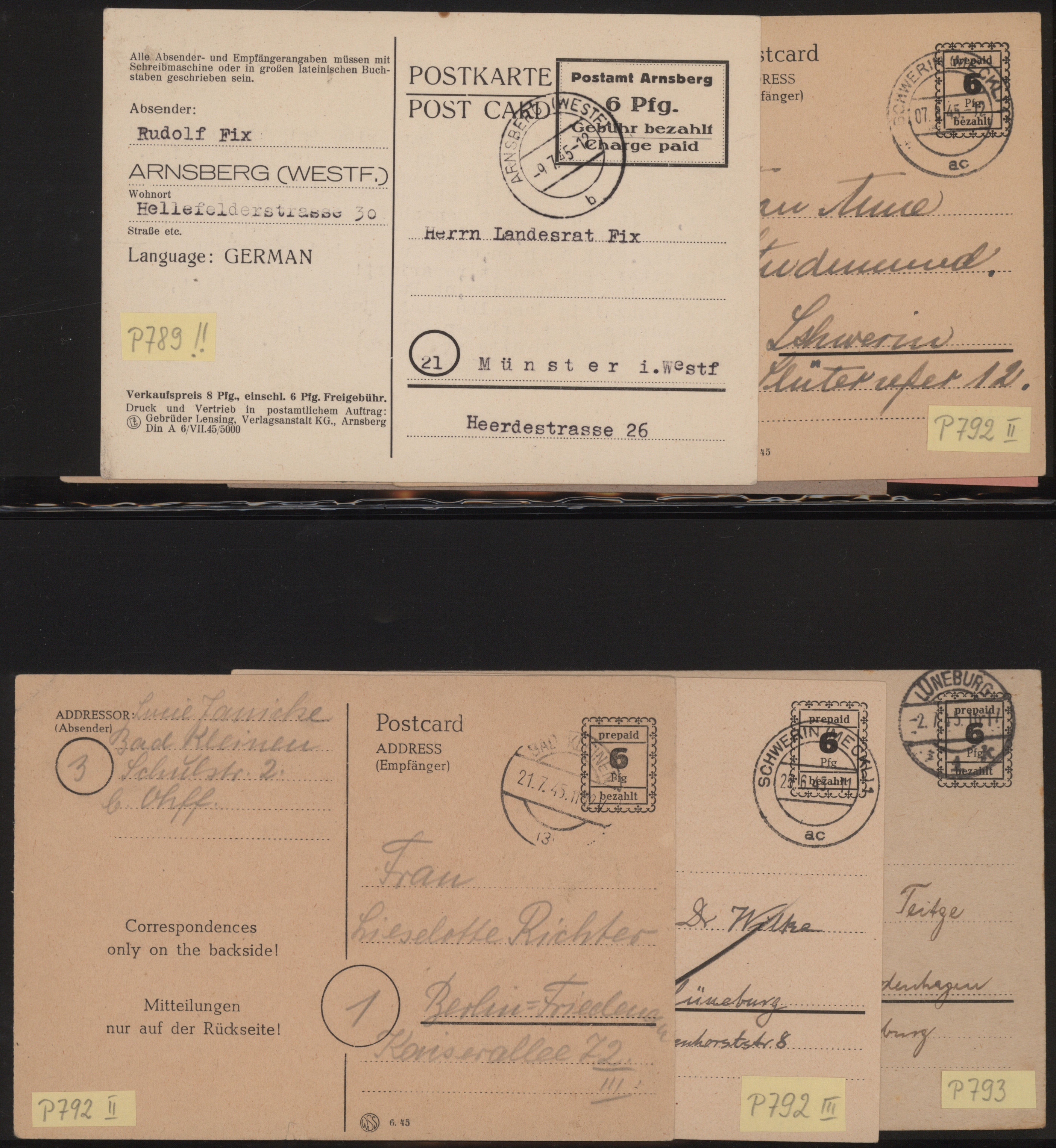 Lot 14715 - Deutsche Lokalausgaben ab 1945 - Ganzsachen - Auktionshaus Christoph Gärtner GmbH & Co. KG 58th AUCTION - Day 5 Lot 14715 - Deutsche Lokalausgaben ab 1945 - Ganzsachen - Auktionshaus Christoph Gärtner GmbH & Co. KG 58th AUCTION - Day 5