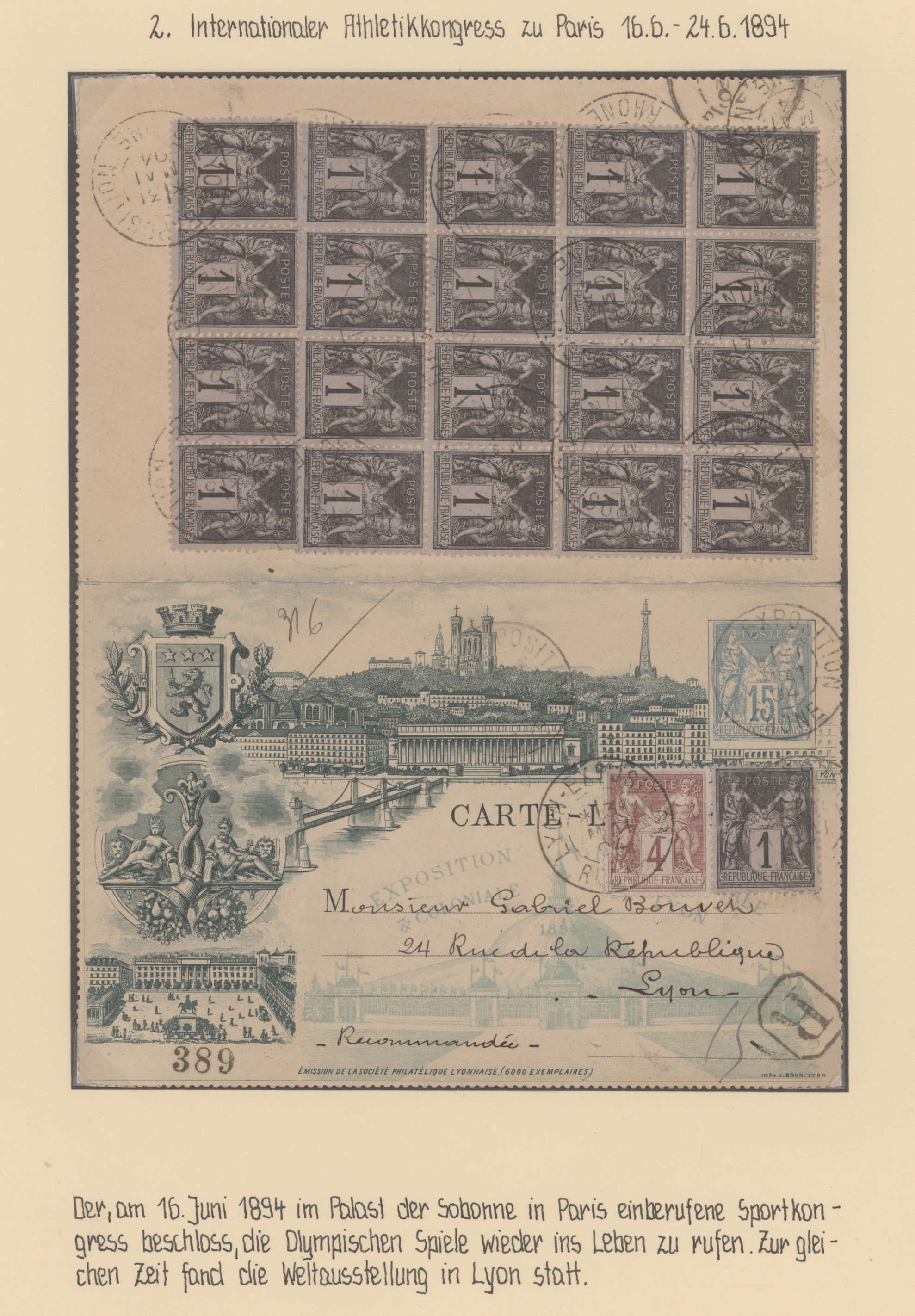 Lot 02744 - thematik: olympische spiele / olympic games  -  Auktionshaus Christoph Gärtner GmbH & Co. KG 57th AUCTION - Day 2