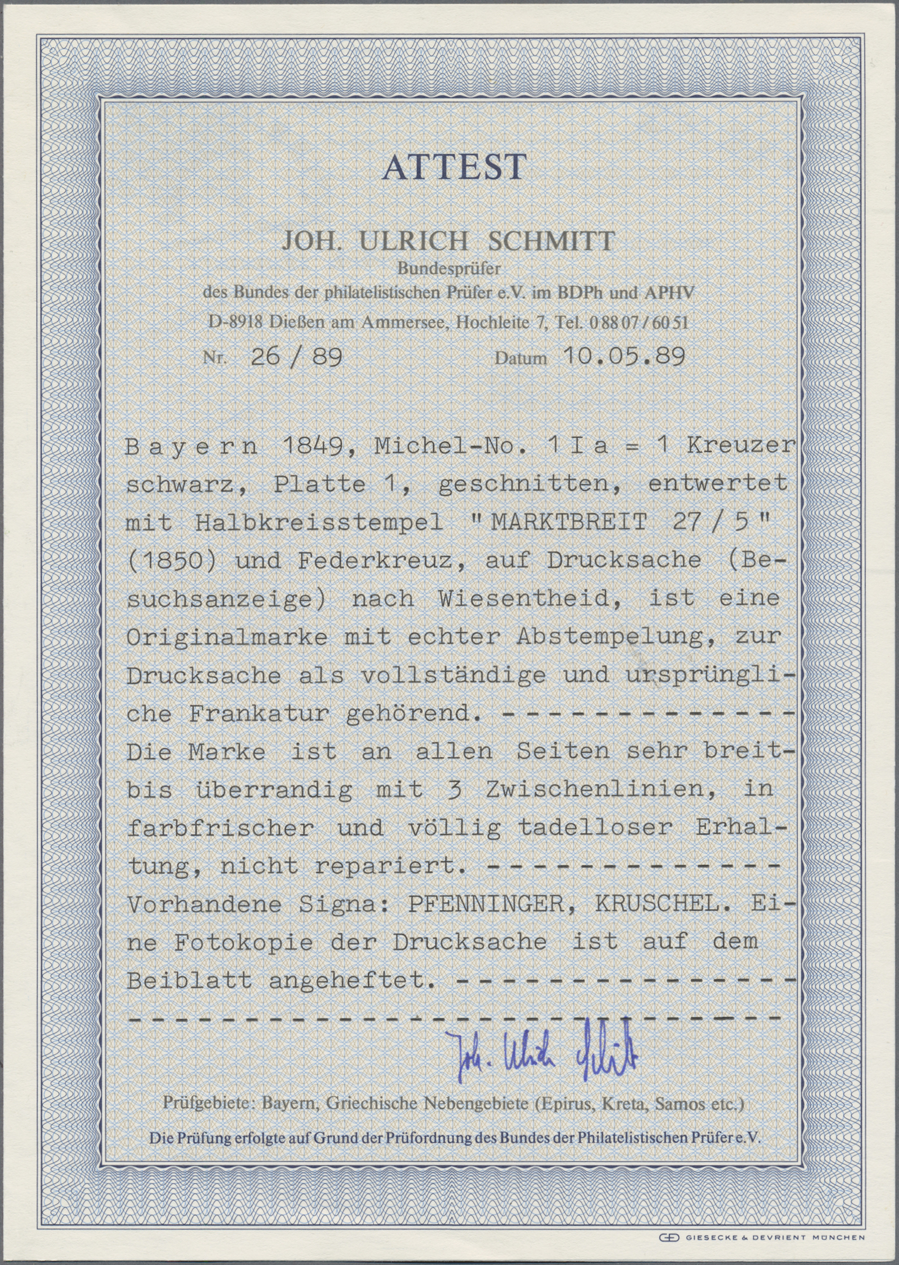 Lot 02016 - Bayern - Marken und Briefe  -  Auktionshaus Christoph Gärtner GmbH & Co. KG 50th Auction Anniversary Auction - Day 7