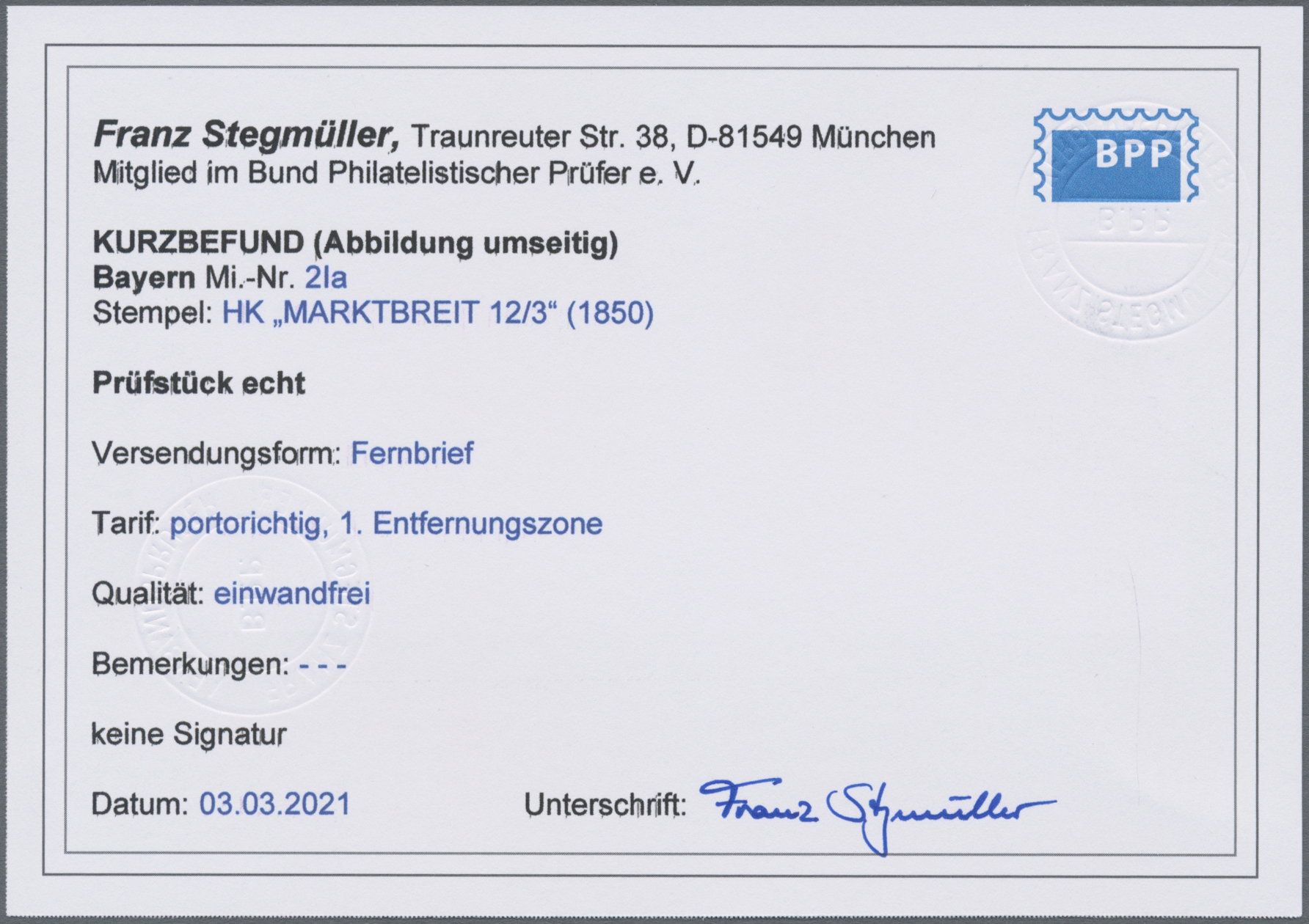 Lot 02044 - Bayern - Marken und Briefe  -  Auktionshaus Christoph Gärtner GmbH & Co. KG 50th Auction Anniversary Auction - Day 7
