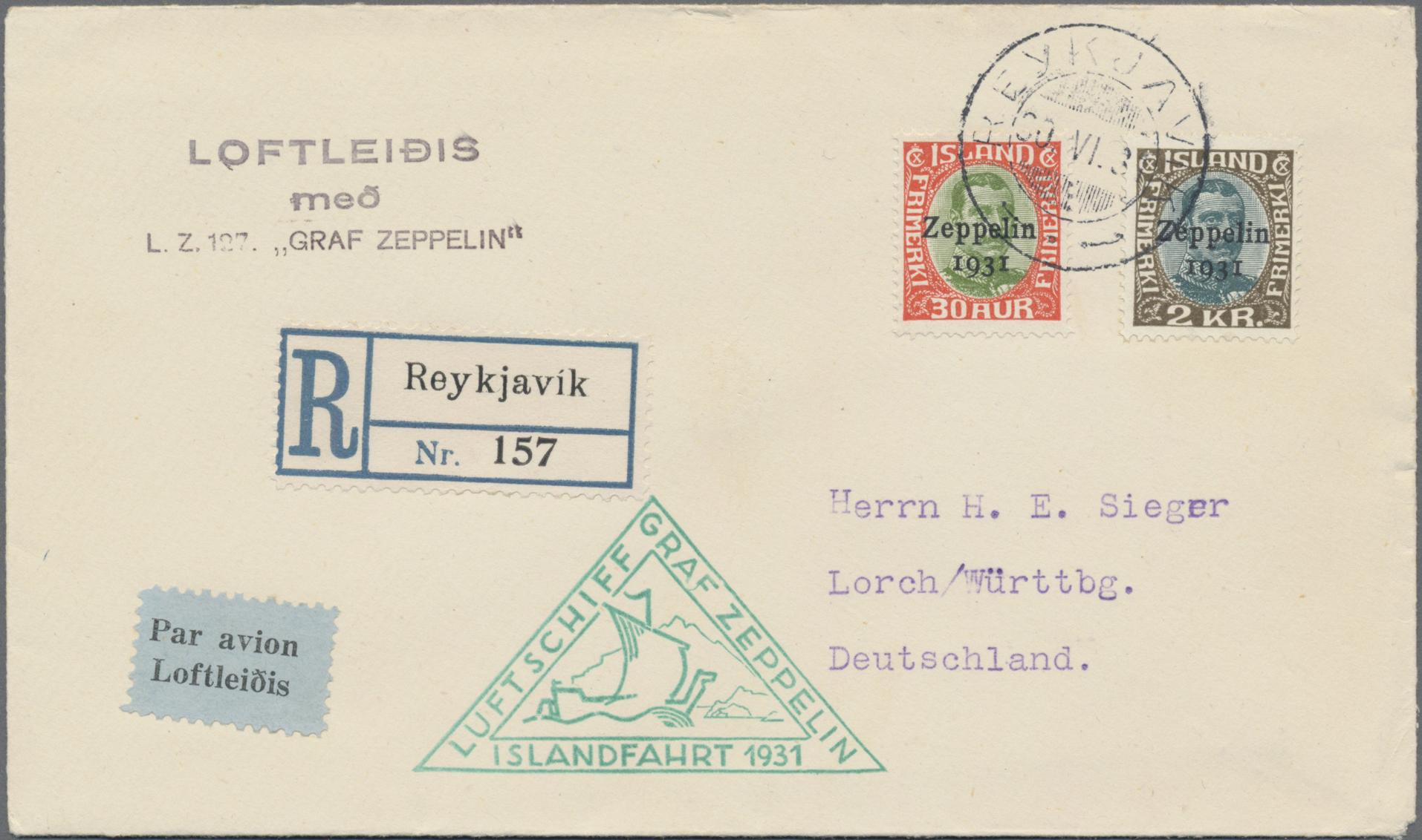 Lot 04060 - zeppelinpost europa  -  Auktionshaus Christoph Gärtner GmbH & Co. KG 55th AUCTION - Day 2
