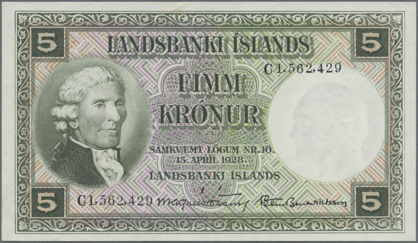 Lot 01310 - Iceland / Island | Banknoten  -  Auktionshaus Christoph Gärtner GmbH & Co. KG 58th AUCTION - Day 1