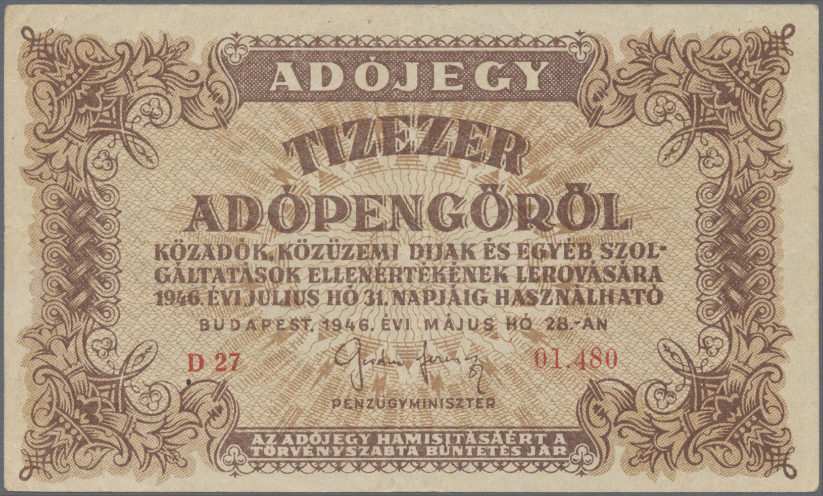 Lot 01300 - Hungary / Ungarn | Banknoten - Auktionshaus Christoph Gärtner GmbH & Co. KG 58th AUCTION - Day 1 Lot 01300 - Hungary / Ungarn | Banknoten - Auktionshaus Christoph Gärtner GmbH & Co. KG 58th AUCTION - Day 1