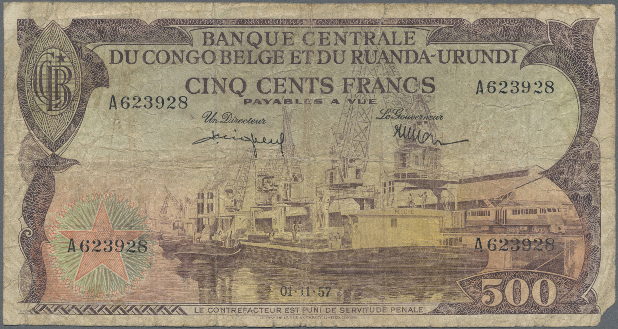 Lot 01158 - Belgian Congo / Belgisch Kongo | Banknoten - Auktionshaus Christoph Gärtner GmbH & Co. KG Sale #45 Banknotes Worldwide Lot 01158 - Belgian Congo / Belgisch Kongo | Banknoten - Auktionshaus Christoph Gärtner GmbH & Co. KG Sale #45 Banknotes Worldwide