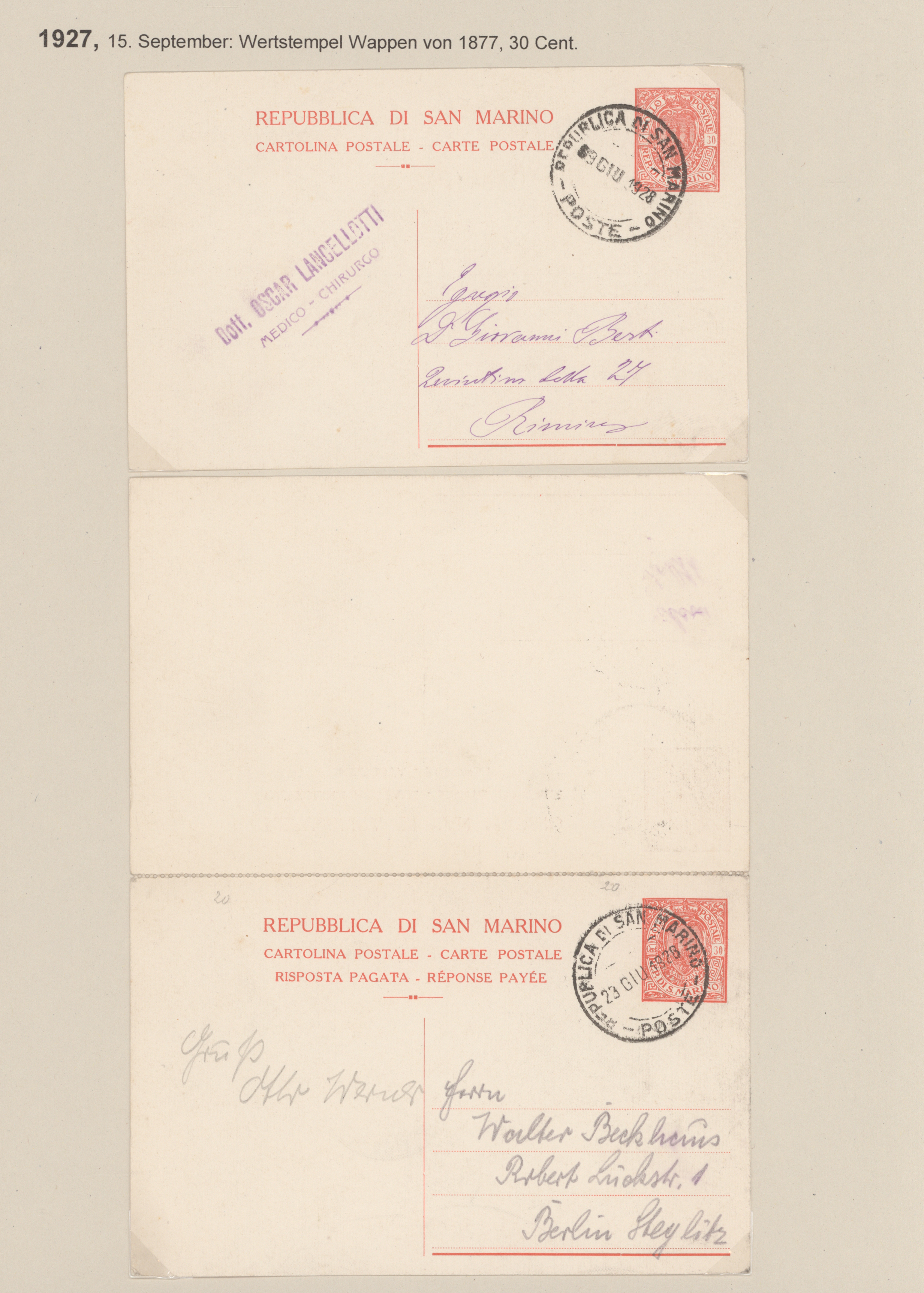 Lot 09645 - San Marino - Auktionshaus Christoph Gärtner GmbH & Co. KG 56th AUCTION - Day 4 Lot 09645 - San Marino - Auktionshaus Christoph Gärtner GmbH & Co. KG 56th AUCTION - Day 4