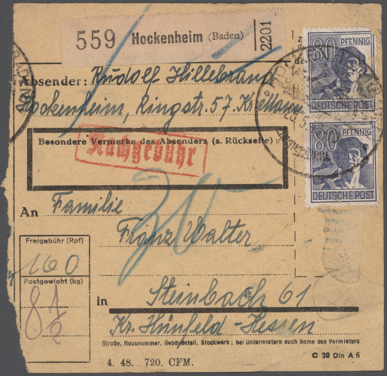 Lot 22604 - Heimat: Baden-Württemberg  -  Auktionshaus Christoph Gärtner GmbH & Co. KG 50th Auction Anniversary Auction - Day 7