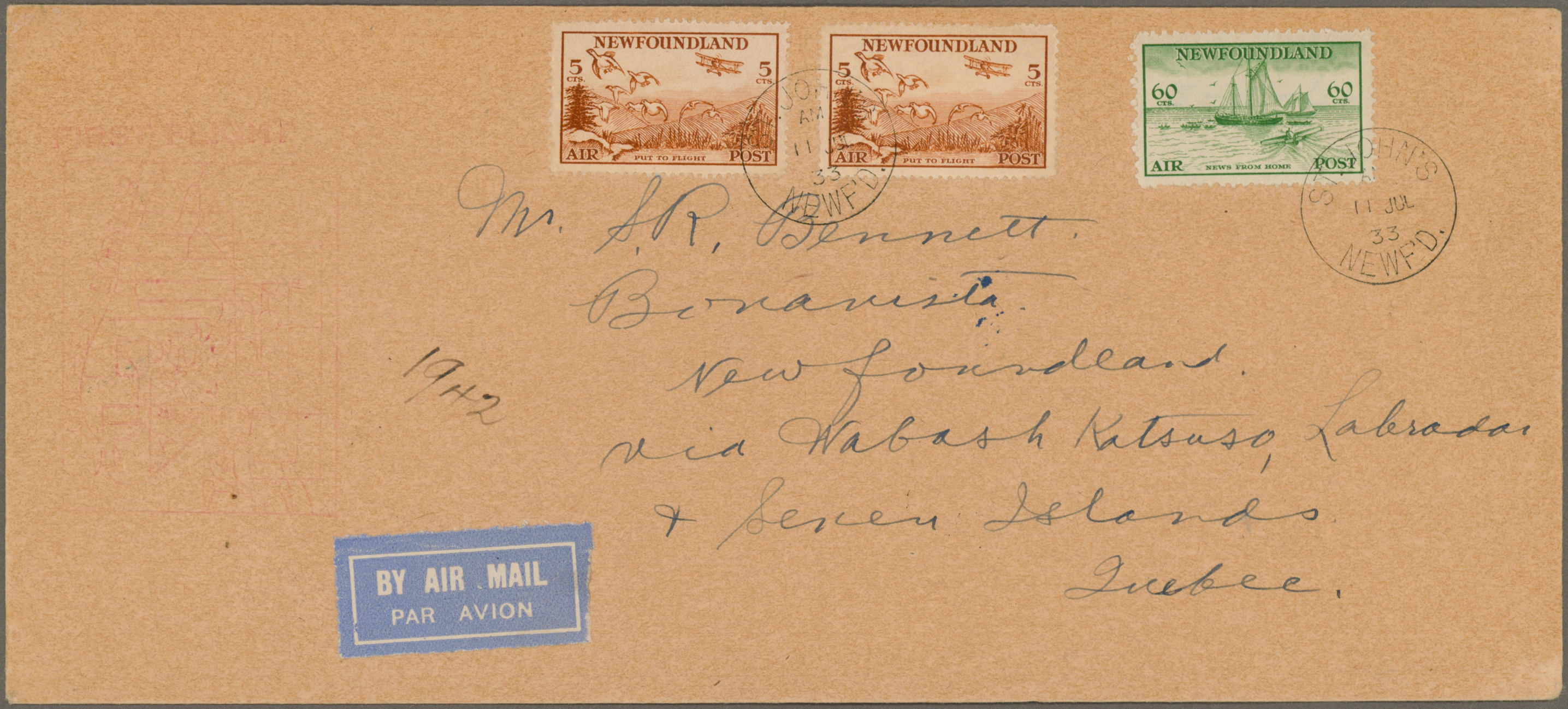 Lot 02924 - Neufundland - Flugpost  -  Auktionshaus Christoph Gärtner GmbH & Co. KG 57th AUCTION - Day 2