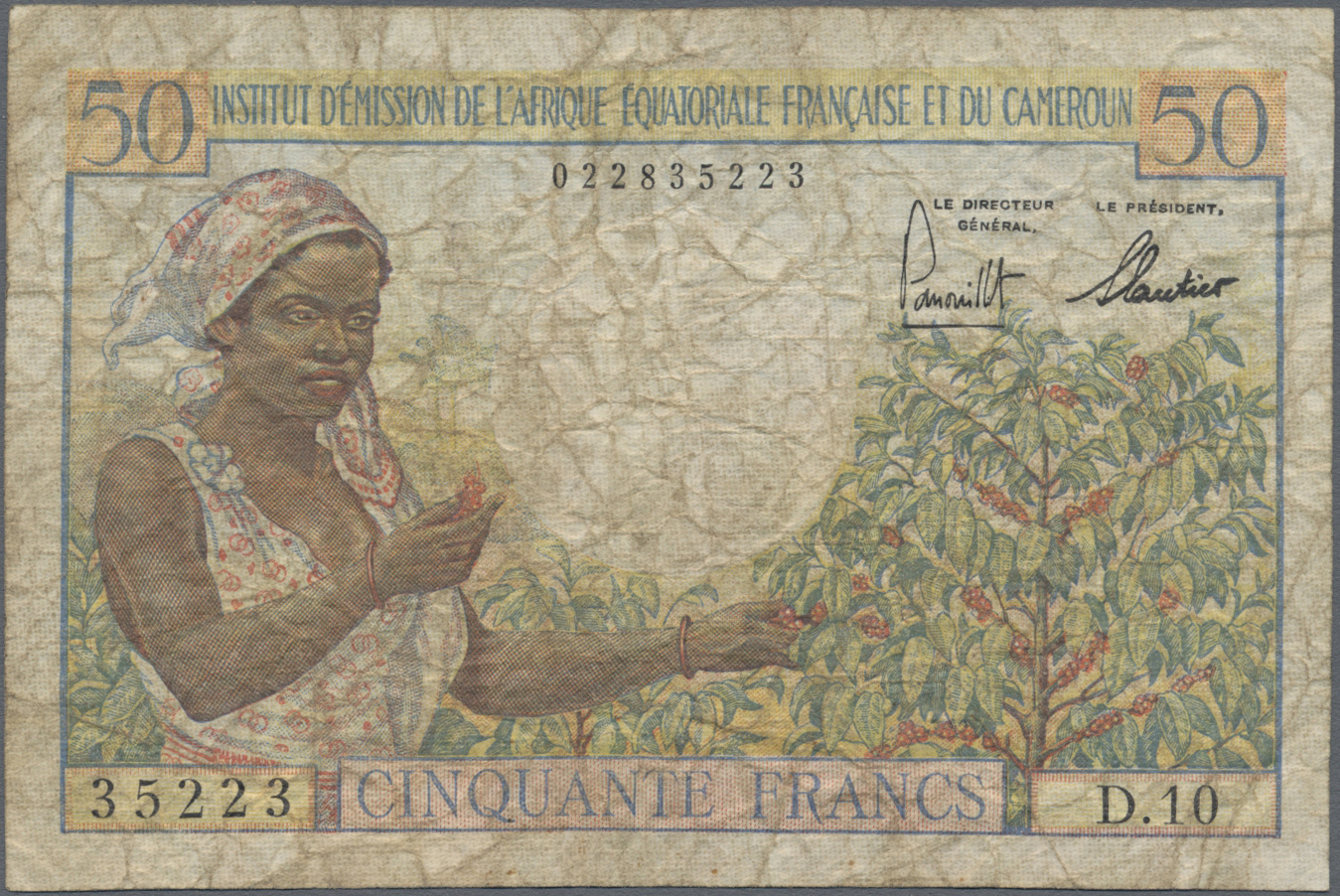 Lot 01618 - French Equatorial Africa / Französisch-Äquatorialafrika | Banknoten  -  Auktionshaus Christoph Gärtner GmbH & Co. KG Sale #45 Banknotes Worldwide