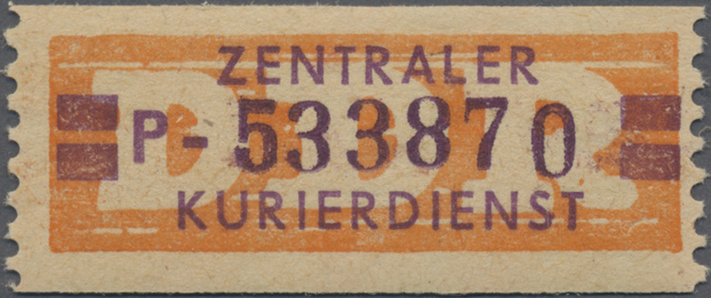 Stamp Auction - DDR - Dienstmarken B (Verwaltungspost A / Zentraler ...