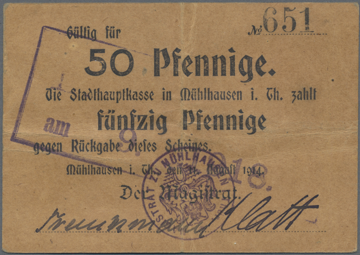 Lot 01824 - Deutschland - Notgeld | Banknoten  -  Auktionshaus Christoph Gärtner GmbH & Co. KG 58th AUCTION - Day 1