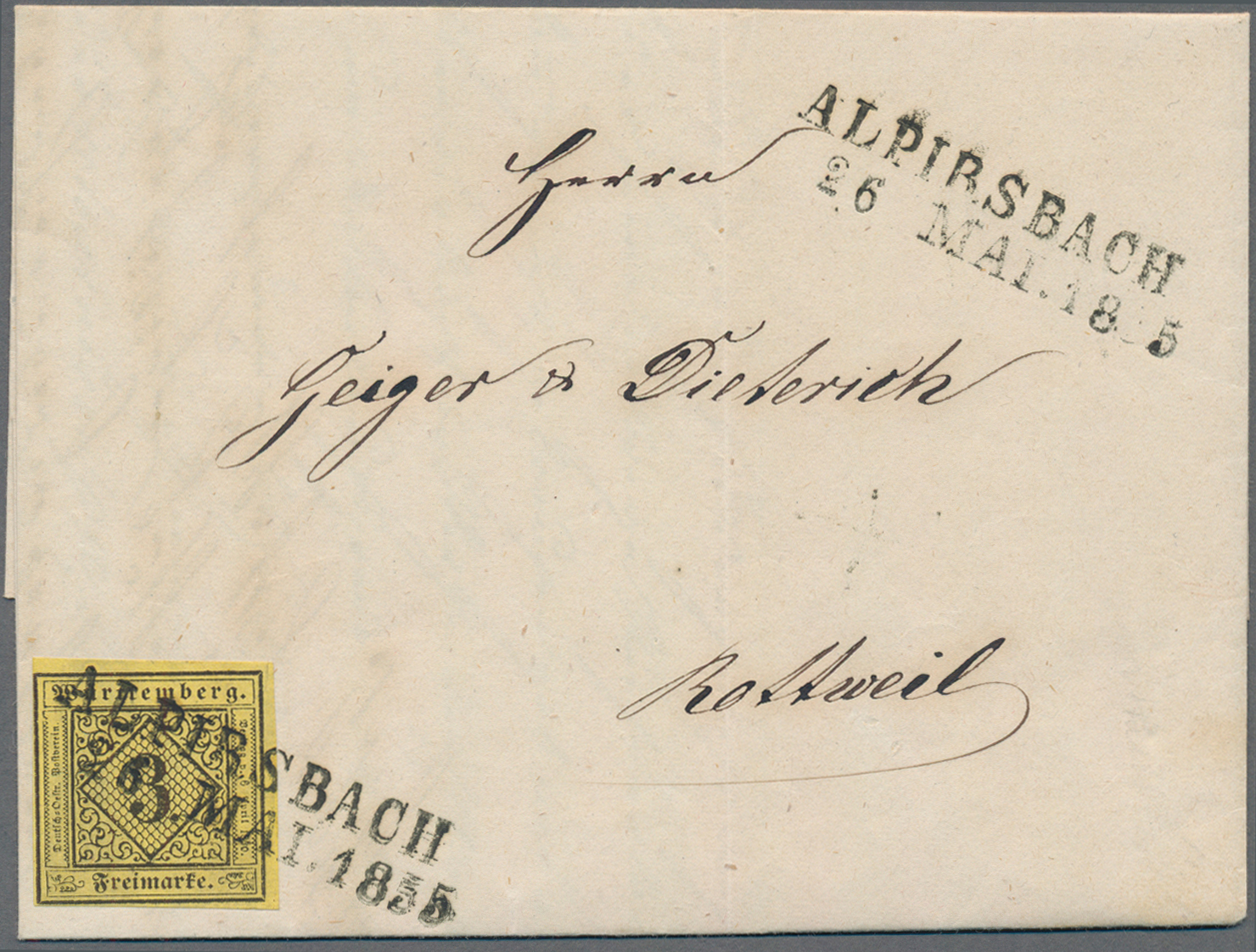 Lot 04539 - Württemberg - Marken und Briefe  -  Auktionshaus Christoph Gärtner GmbH & Co. KG 58th AUCTION - Day 2