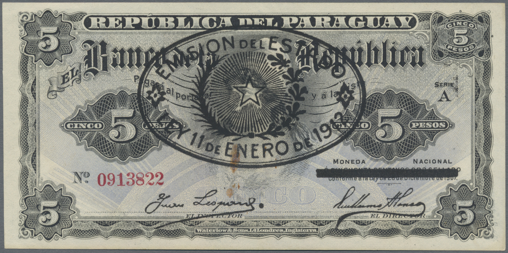 Lot 02186 - Paraguay | Banknoten - Auktionshaus Christoph Gärtner GmbH & Co. KG Sale #45 Banknotes Worldwide Lot 02186 - Paraguay | Banknoten - Auktionshaus Christoph Gärtner GmbH & Co. KG Sale #45 Banknotes Worldwide