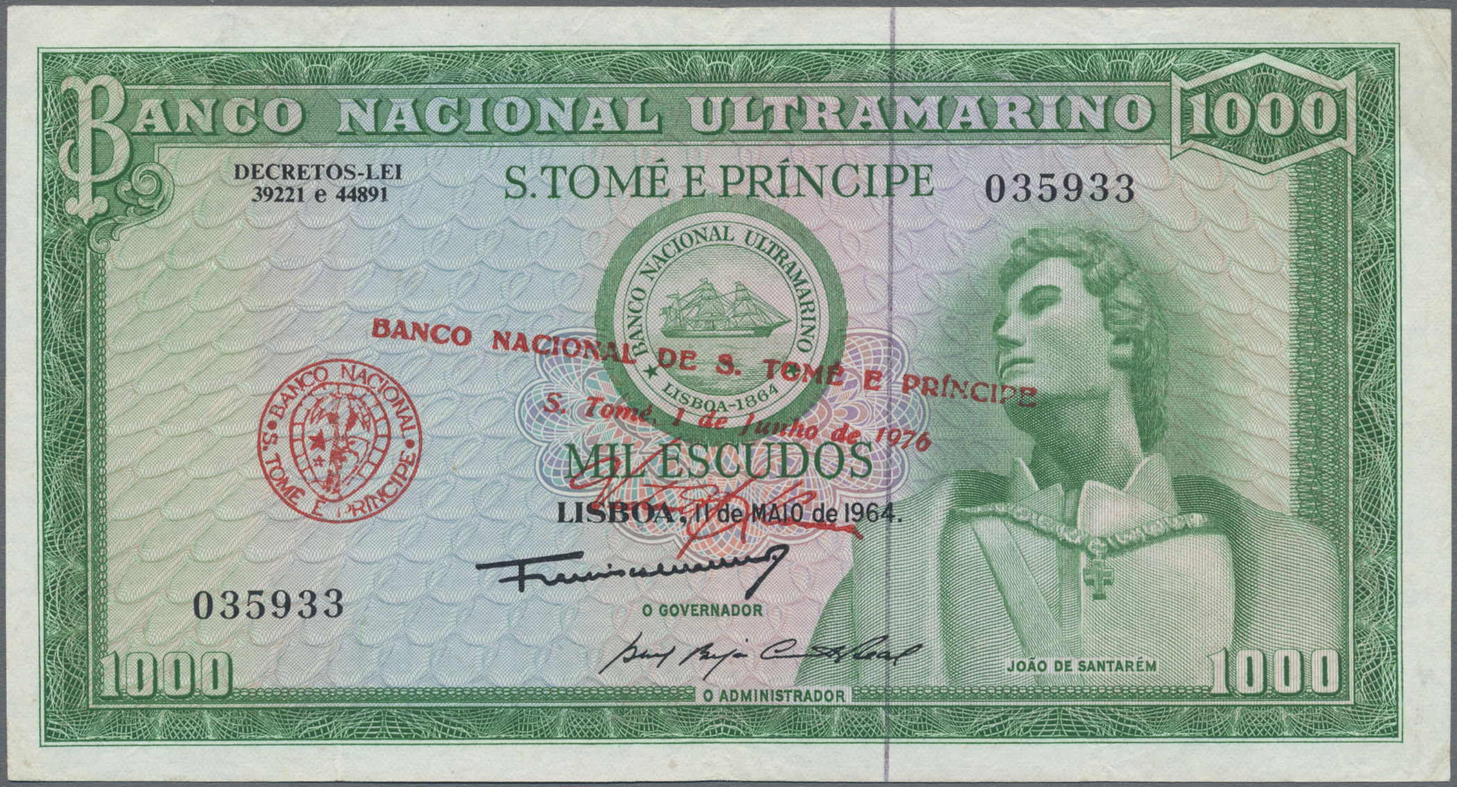 Lot 02486 - Saint Thomas & Prince / Sao Tome e Principe | Banknoten - Auktionshaus Christoph Gärtner GmbH & Co. KG Sale #45 Banknotes Worldwide Lot 02486 - Saint Thomas & Prince / Sao Tome e Principe | Banknoten - Auktionshaus Christoph Gärtner GmbH & Co. KG Sale #45 Banknotes Worldwide