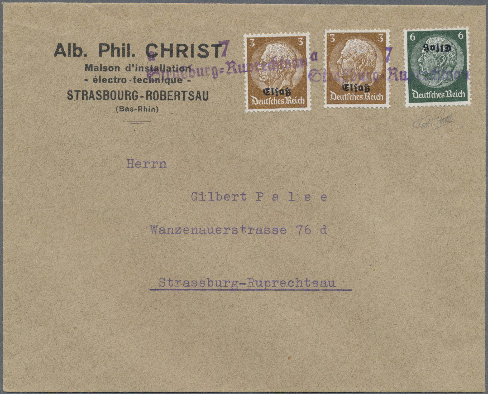 Lot 00184 - Dt. Besetzung II WK - Elsass - Auktionshaus Christoph Gärtner GmbH & Co. KG Intenational Rarities and contains lots from the collection of Peter Zgonc Lot 00184 - Dt. Besetzung II WK - Elsass - Auktionshaus Christoph Gärtner GmbH & Co. KG Intenational Rarities and contains lots from the collection of Peter Zgonc