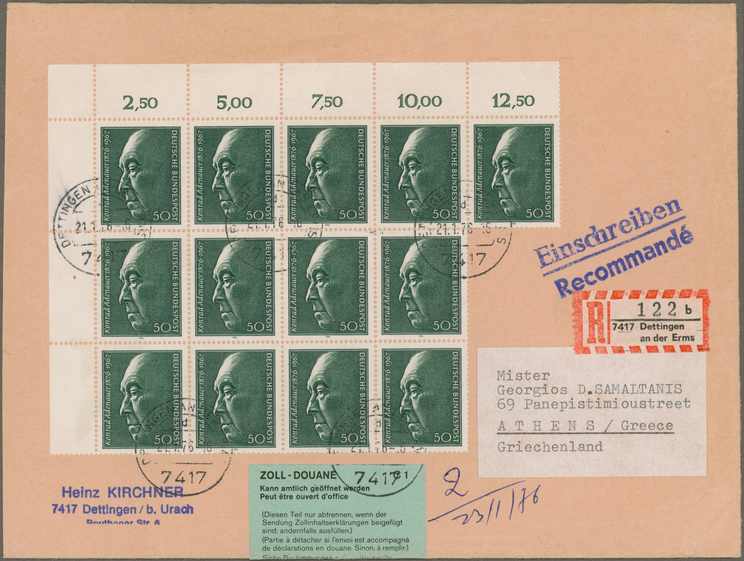 Lot 11975 - bundesrepublik deutschland - Auktionshaus Christoph Gärtner GmbH & Co. KG 57th AUCTION - Day 5 Lot 11975 - bundesrepublik deutschland - Auktionshaus Christoph Gärtner GmbH & Co. KG 57th AUCTION - Day 5