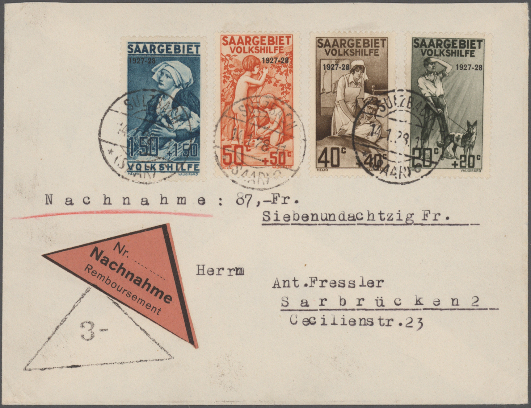 Lot 11049 - Deutsche Abstimmungsgebiete: Saargebiet - Auktionshaus Christoph Gärtner GmbH & Co. KG 57th AUCTION - Day 5 Lot 11049 - Deutsche Abstimmungsgebiete: Saargebiet - Auktionshaus Christoph Gärtner GmbH & Co. KG 57th AUCTION - Day 5