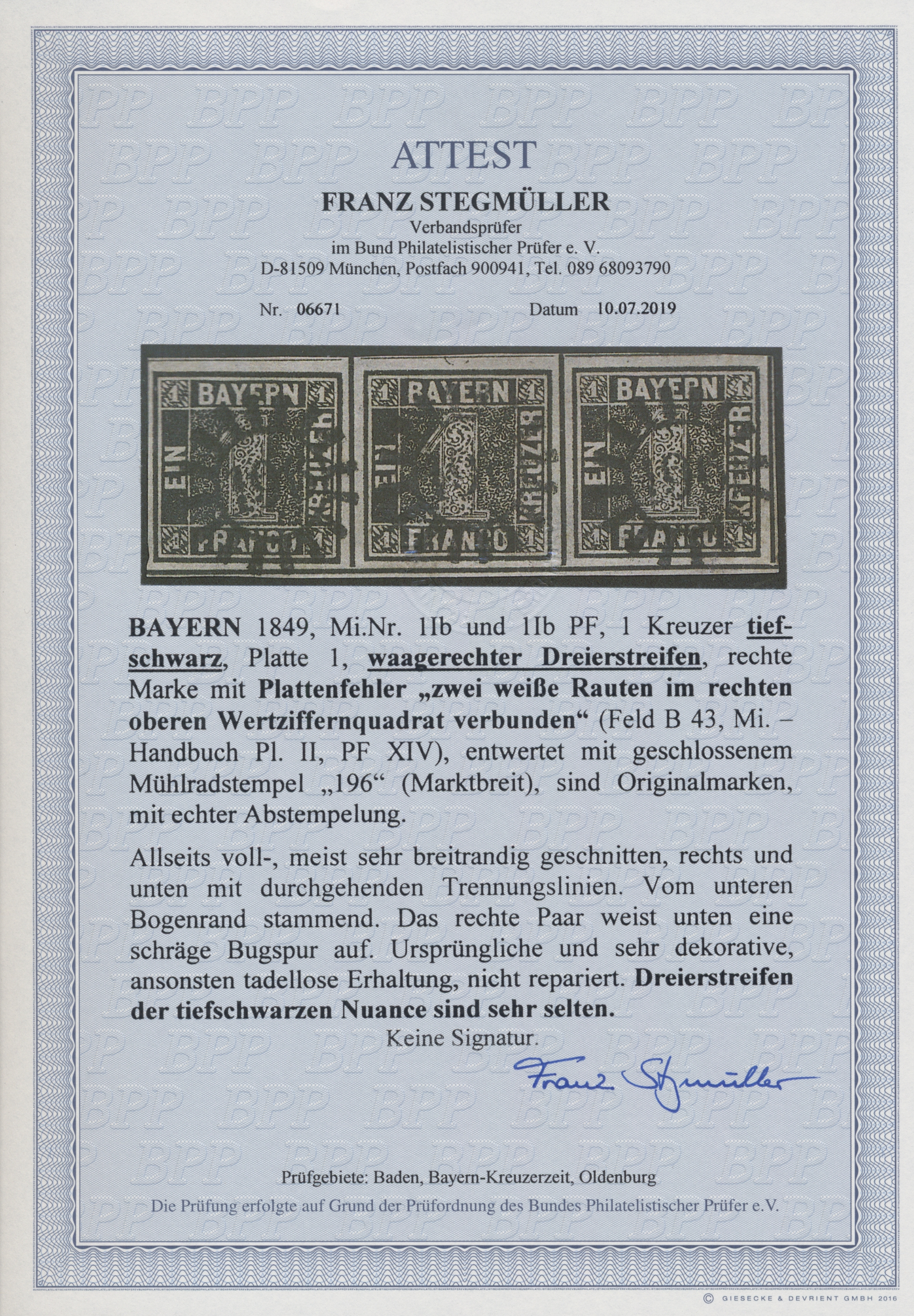 Lot 02726 - Bayern - Marken und Briefe  -  Auktionshaus Christoph Gärtner GmbH & Co. KG 53rd AUCTION - Day 3 Germany