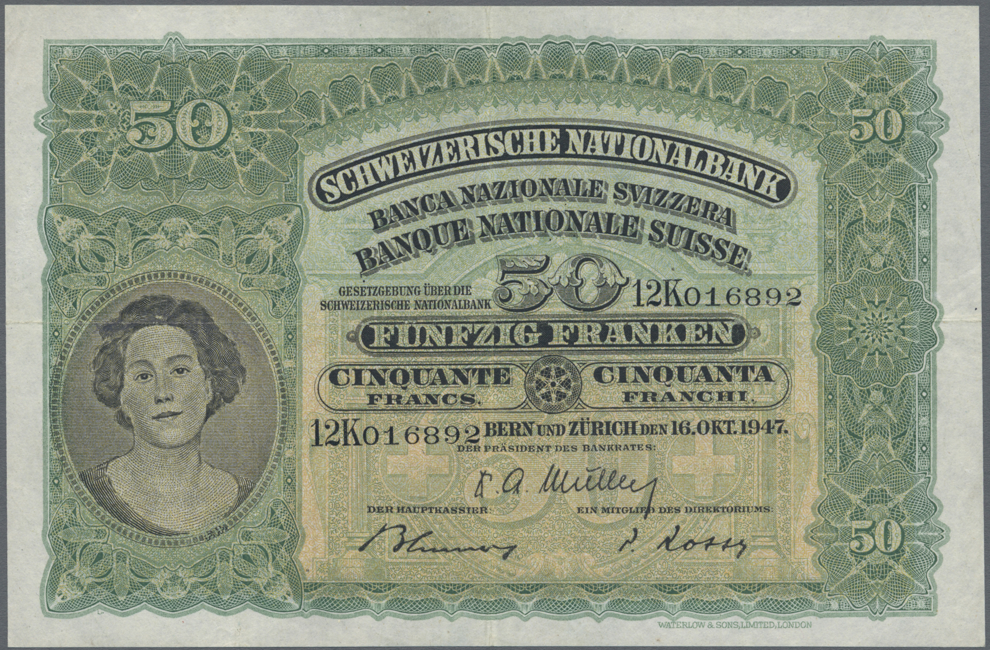 Lot 02646 - Switzerland / Schweiz | Banknoten - Auktionshaus Christoph Gärtner GmbH & Co. KG Sale #45 Banknotes Worldwide Lot 02646 - Switzerland / Schweiz | Banknoten - Auktionshaus Christoph Gärtner GmbH & Co. KG Sale #45 Banknotes Worldwide