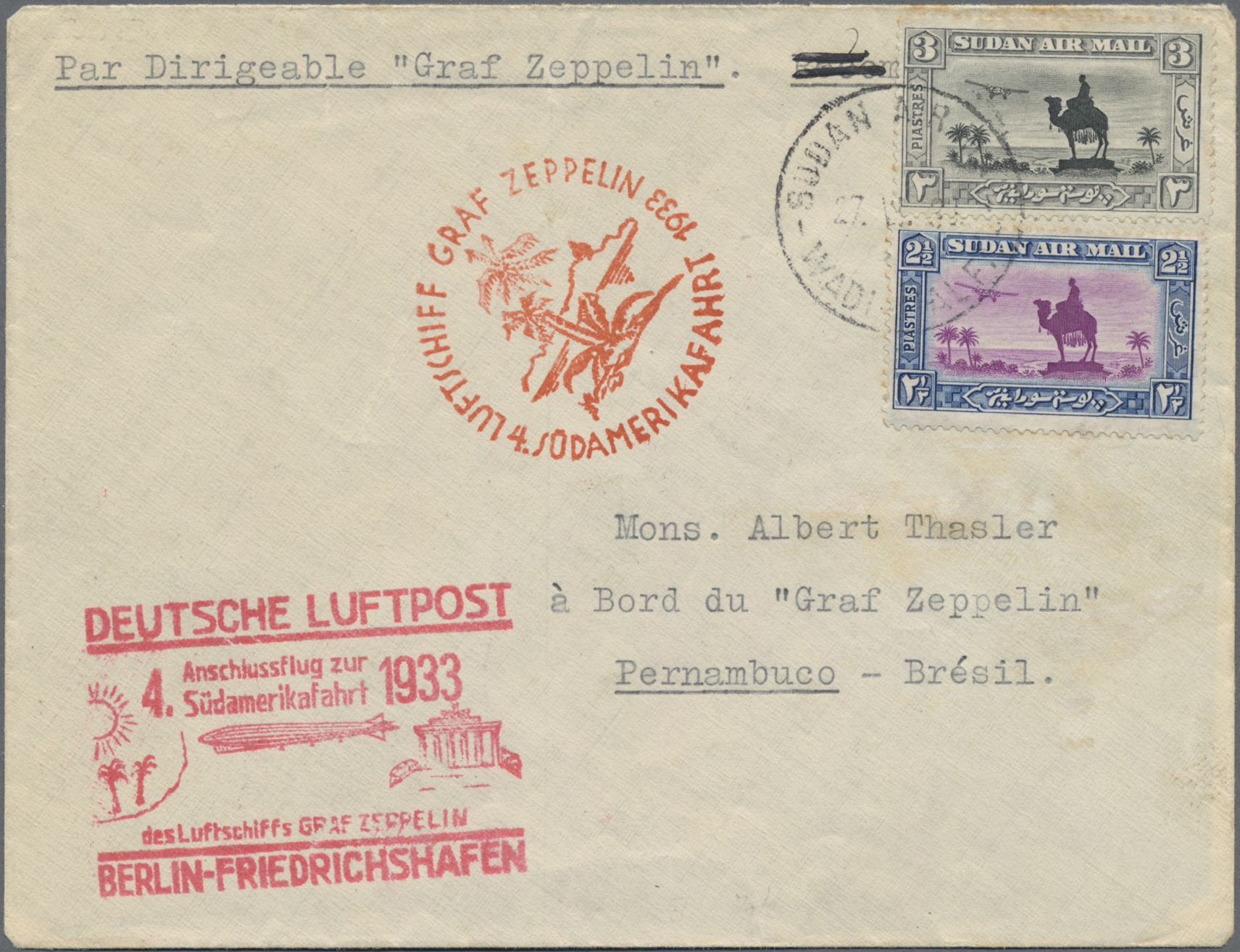 Lot 03243 - zeppelinpost übersee - Auktionshaus Christoph Gärtner GmbH & Co. KG 55th AUCTION - Day 2 Lot 03243 - zeppelinpost übersee - Auktionshaus Christoph Gärtner GmbH & Co. KG 55th AUCTION - Day 2