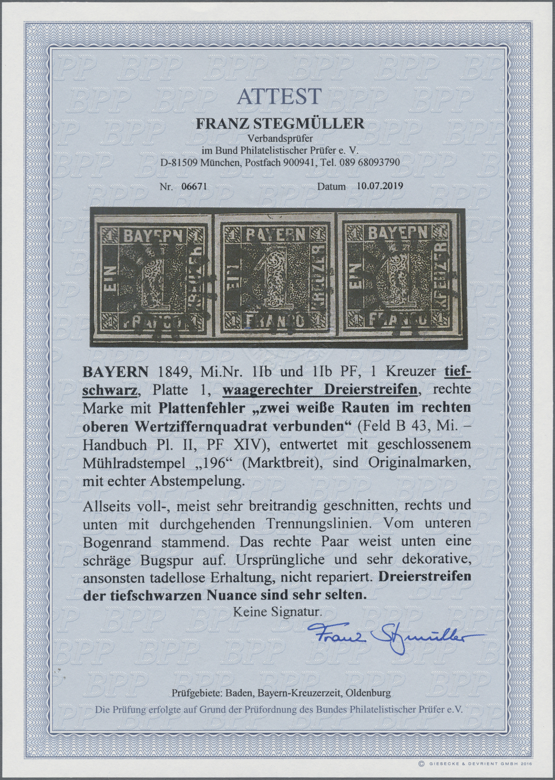 Lot 02021 - Bayern - Marken und Briefe  -  Auktionshaus Christoph Gärtner GmbH & Co. KG 50th Auction Anniversary Auction - Day 7