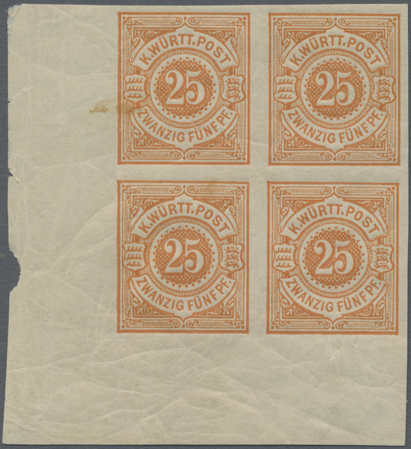 Lot 04901 - Württemberg - Marken und Briefe - Auktionshaus Christoph Gärtner GmbH & Co. KG 57th AUCTION - Day 3 Lot 04901 - Württemberg - Marken und Briefe - Auktionshaus Christoph Gärtner GmbH & Co. KG 57th AUCTION - Day 3