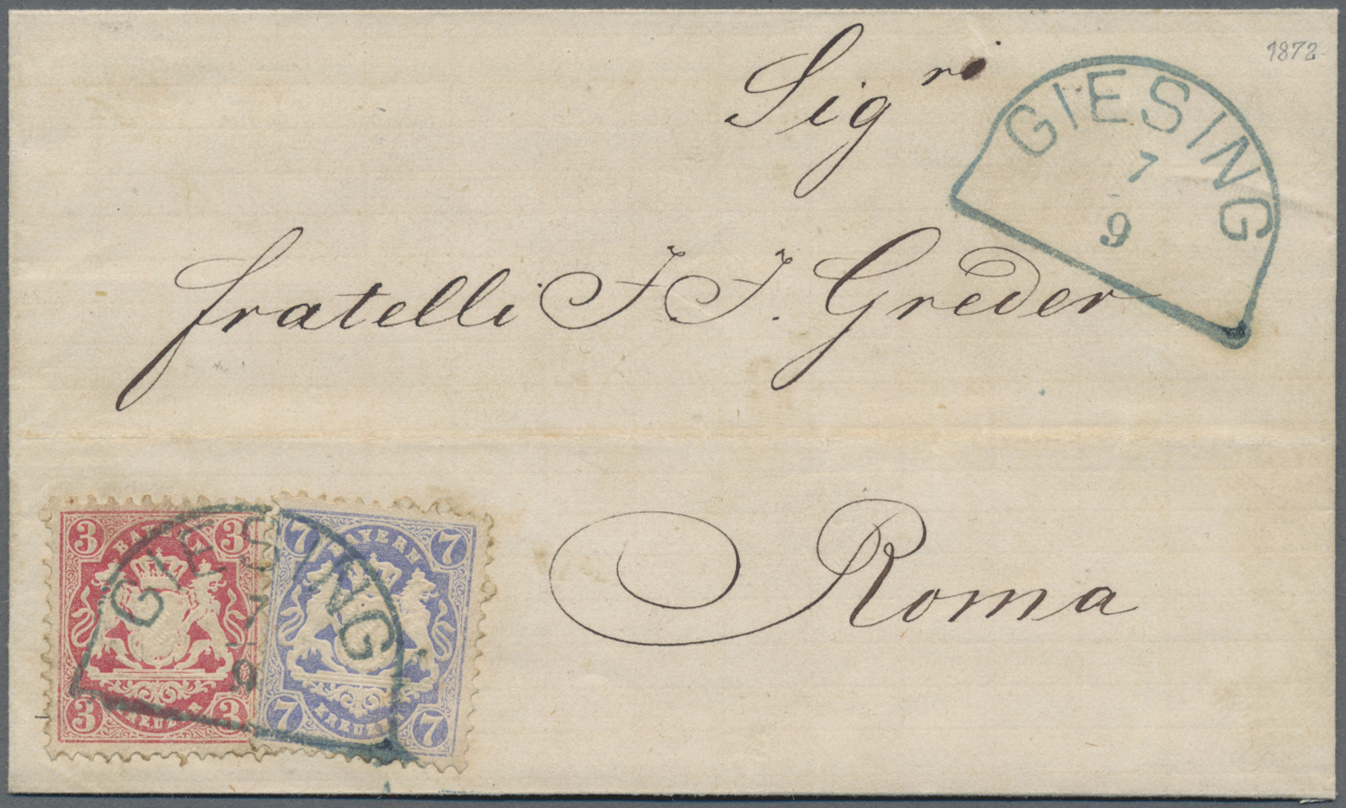 Lot 00124 - Bayern - Marken und Briefe - Auktionshaus Christoph Gärtner GmbH & Co. KG Intenational Rarities and contains lots from the collection of Peter Zgonc Lot 00124 - Bayern - Marken und Briefe - Auktionshaus Christoph Gärtner GmbH & Co. KG Intenational Rarities and contains lots from the collection of Peter Zgonc