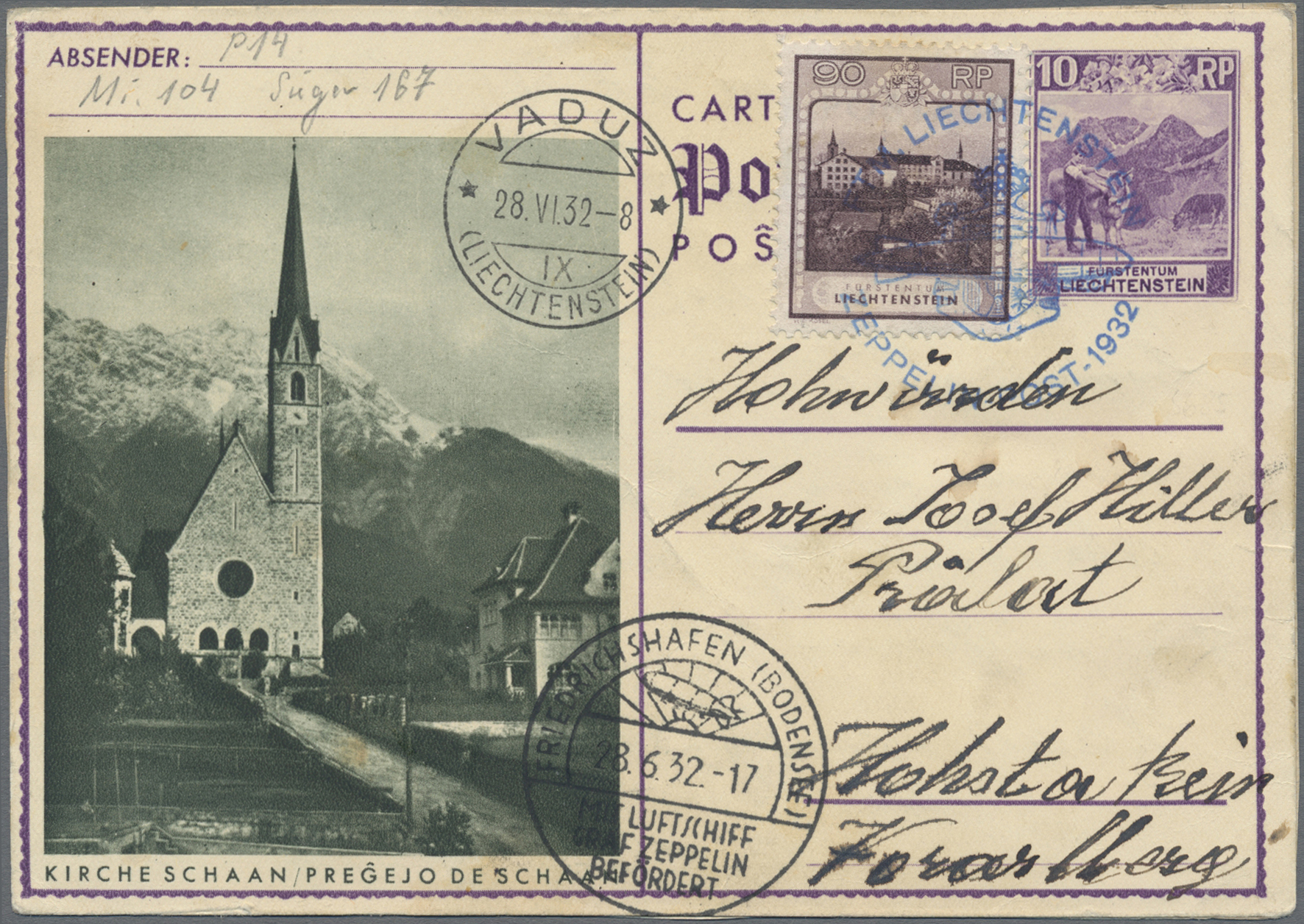 Stamp Auction Liechtenstein 52nd Auction All World stamps