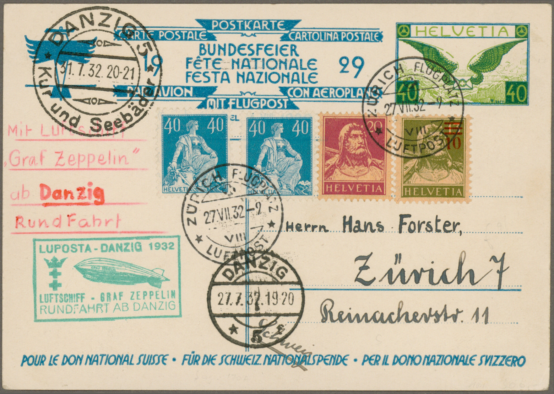 Lot 03163 - zeppelinpost europa - Auktionshaus Christoph Gärtner GmbH & Co. KG 57th AUCTION - Day 2 Lot 03163 - zeppelinpost europa - Auktionshaus Christoph Gärtner GmbH & Co. KG 57th AUCTION - Day 2