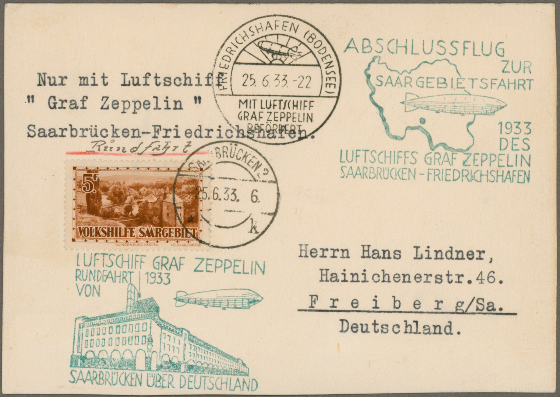Lot 03153 - zeppelinpost deutschland  -  Auktionshaus Christoph Gärtner GmbH & Co. KG 57th AUCTION - Day 2