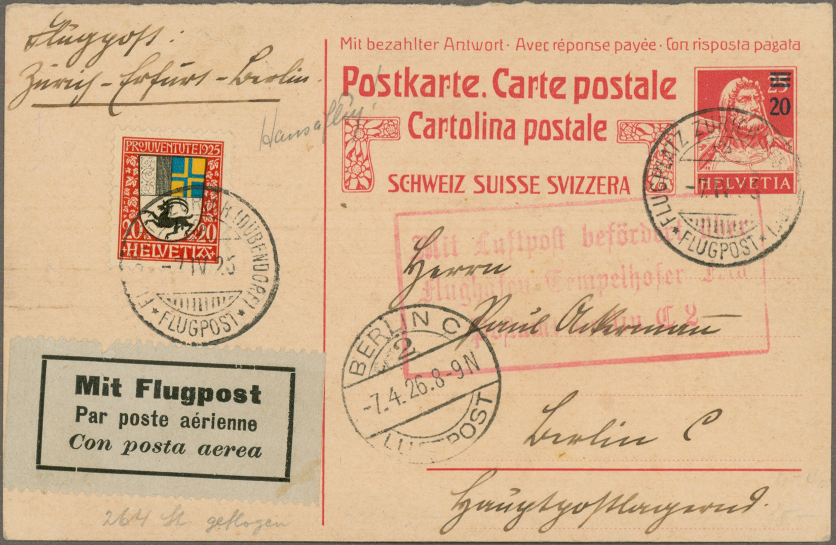 Lot 03106 - flugpost deutschland - Auktionshaus Christoph Gärtner GmbH & Co. KG 57th AUCTION - Day 2 Lot 03106 - flugpost deutschland - Auktionshaus Christoph Gärtner GmbH & Co. KG 57th AUCTION - Day 2