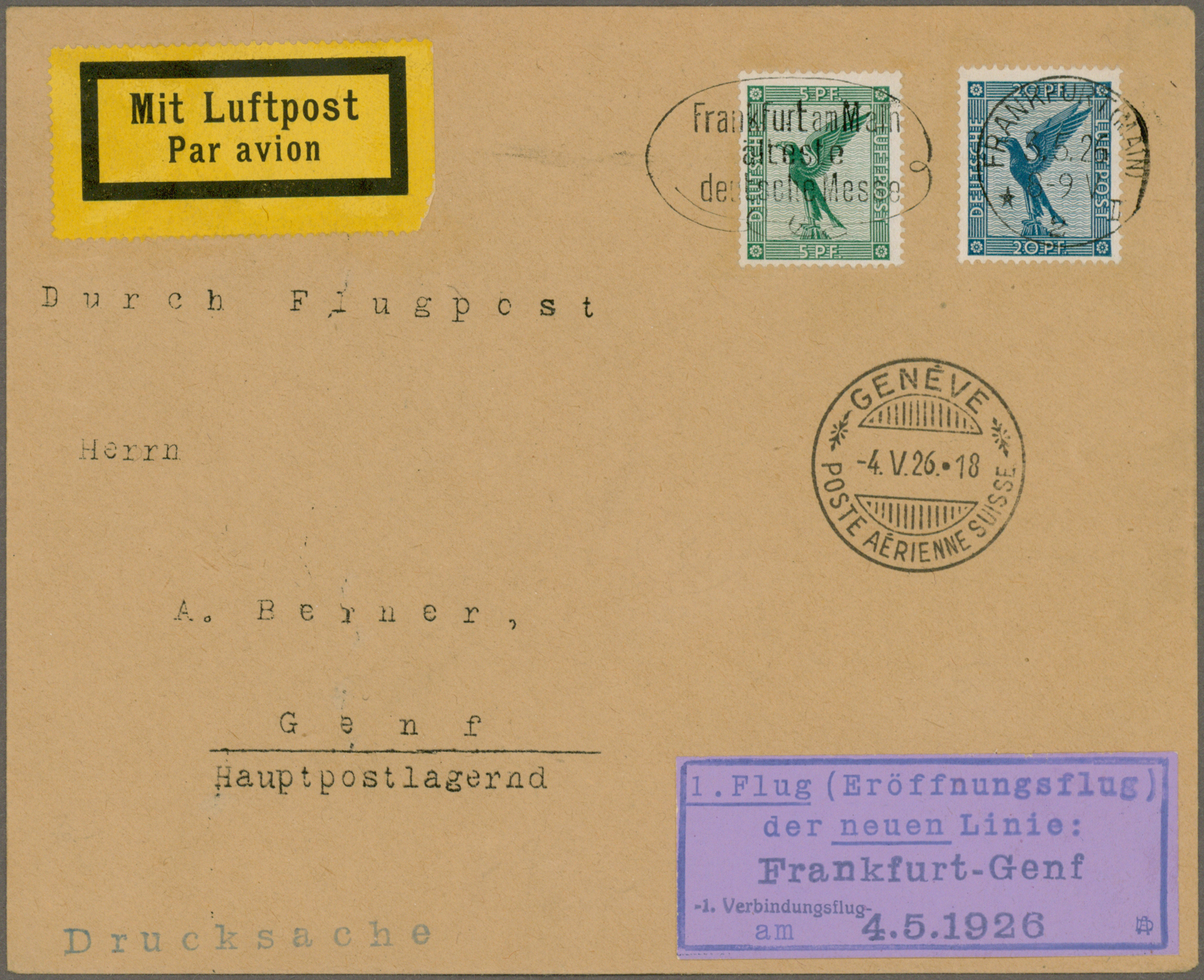 Lot 02239 - flugpost deutschland - Auktionshaus Christoph Gärtner GmbH & Co. KG 58th AUCTION - Day 2 Lot 02239 - flugpost deutschland - Auktionshaus Christoph Gärtner GmbH & Co. KG 58th AUCTION - Day 2