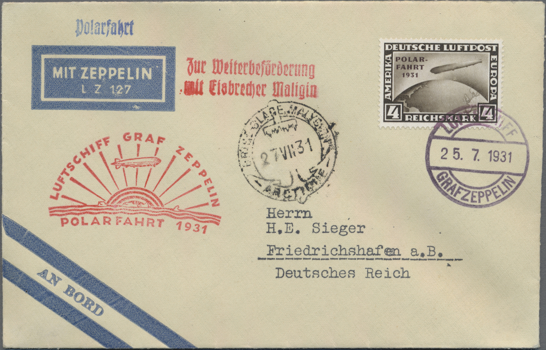 Lot 04781 - zeppelinpost deutschland  -  Auktionshaus Christoph Gärtner GmbH & Co. KG 52nd Auction - Day 2