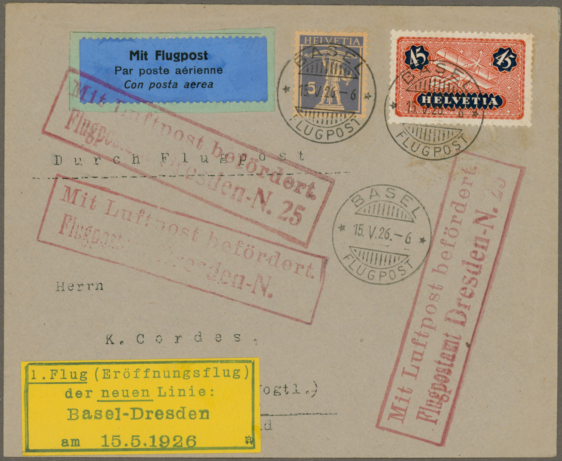 Lot 03112 - flugpost europa - Auktionshaus Christoph Gärtner GmbH & Co. KG 57th AUCTION - Day 2 Lot 03112 - flugpost europa - Auktionshaus Christoph Gärtner GmbH & Co. KG 57th AUCTION - Day 2