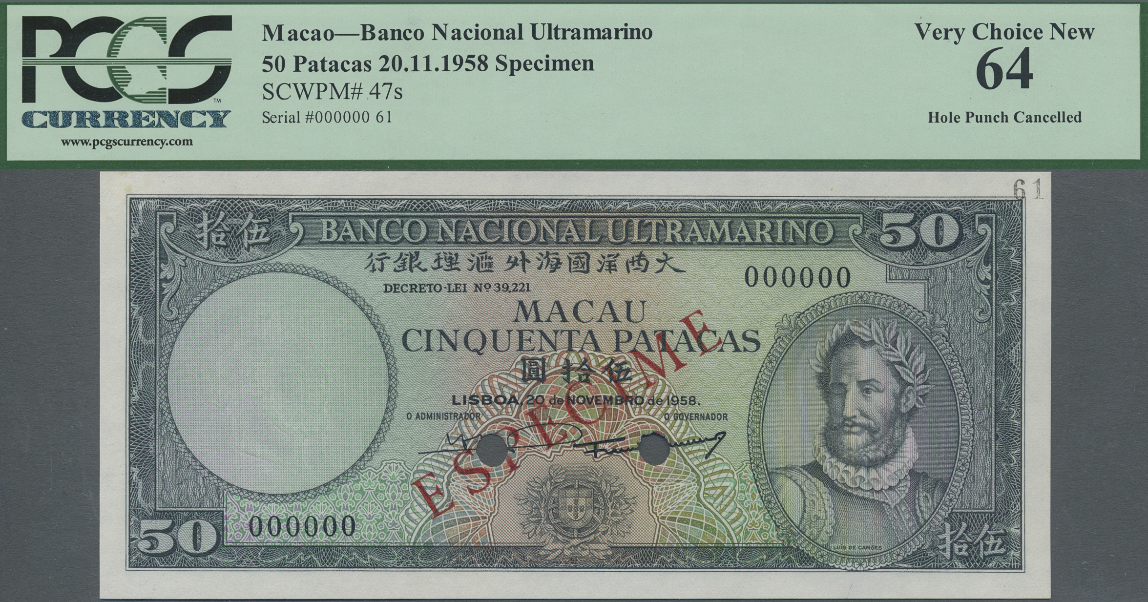 Lot 01966 - Macau / Macao | Banknoten - Auktionshaus Christoph Gärtner GmbH & Co. KG Sale #45 Banknotes Worldwide Lot 01966 - Macau / Macao | Banknoten - Auktionshaus Christoph Gärtner GmbH & Co. KG Sale #45 Banknotes Worldwide