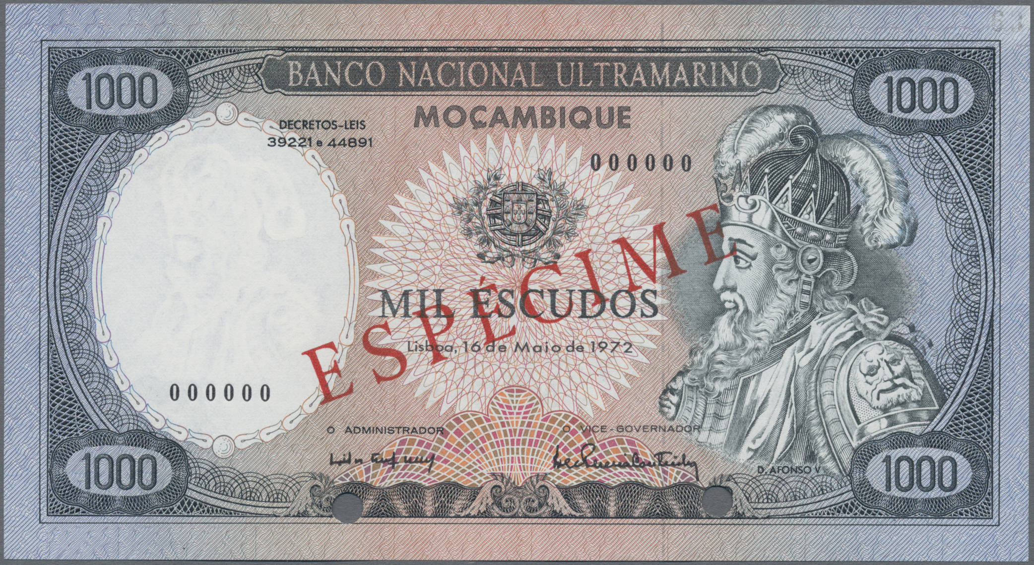 Lot 02093 - Mozambique | Banknoten  -  Auktionshaus Christoph Gärtner GmbH & Co. KG Sale #45 Banknotes Worldwide
