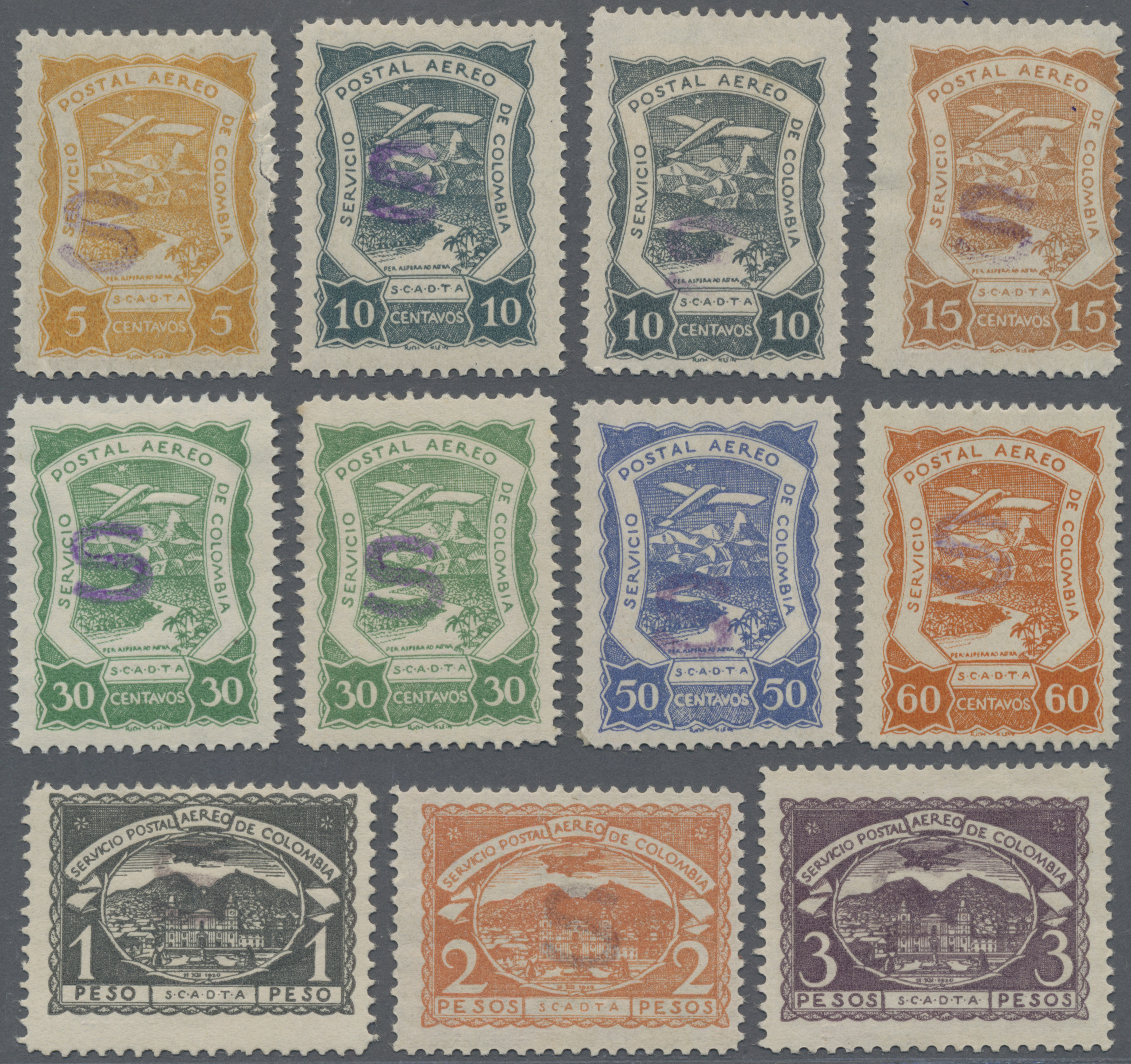 Lot 03127 - SCADTA - Länder-Aufdrucke - Auktionshaus Christoph Gärtner GmbH & Co. KG 55th AUCTION - Day 2 Lot 03127 - SCADTA - Länder-Aufdrucke - Auktionshaus Christoph Gärtner GmbH & Co. KG 55th AUCTION - Day 2
