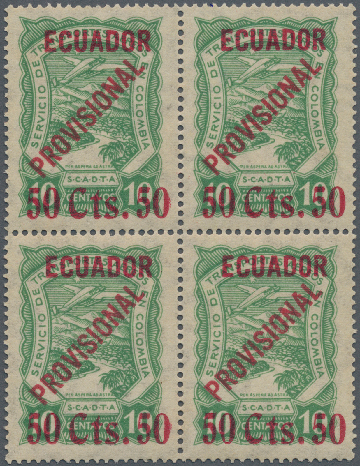 Lot 03110 - SCADTA - Ausgaben für Ecuador - Auktionshaus Christoph Gärtner GmbH & Co. KG 55th AUCTION - Day 2 Lot 03110 - SCADTA - Ausgaben für Ecuador - Auktionshaus Christoph Gärtner GmbH & Co. KG 55th AUCTION - Day 2