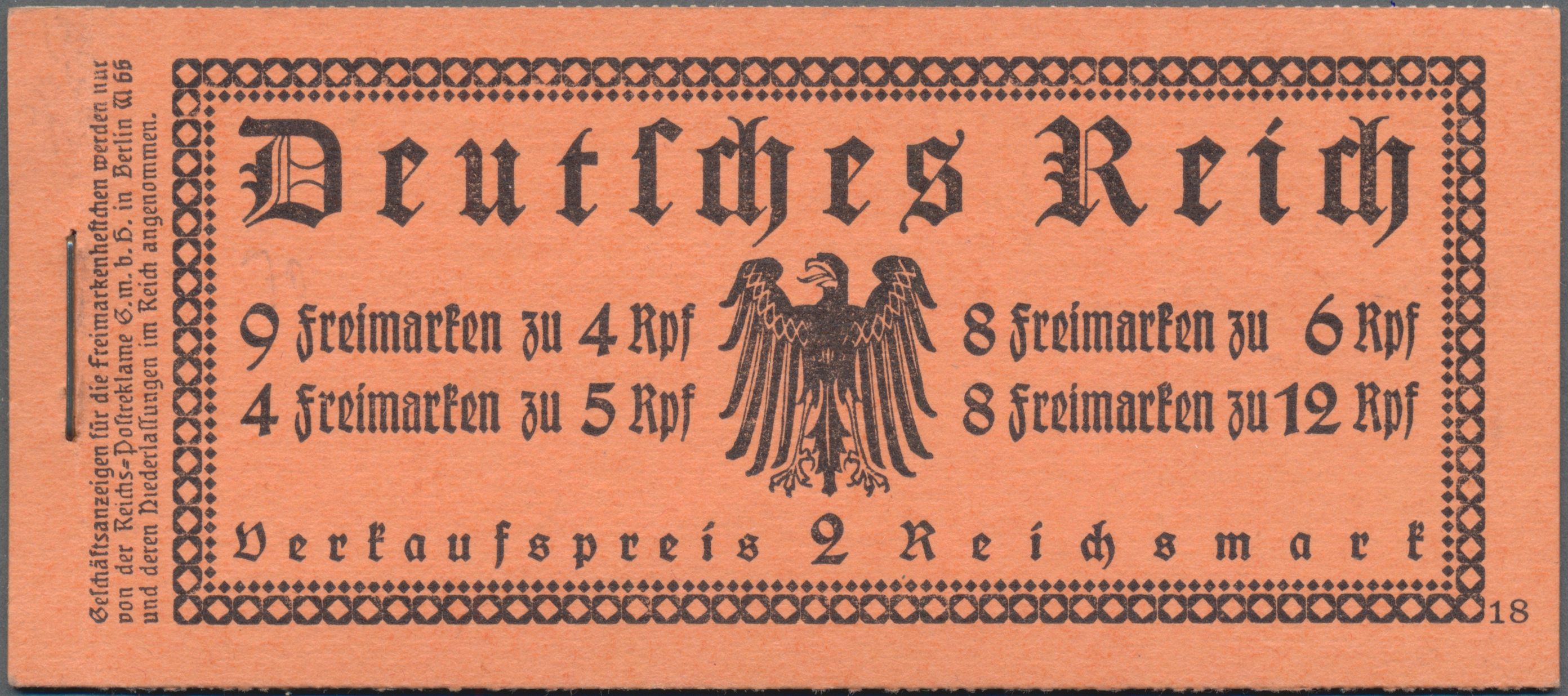 Lot 05573 - Deutsches Reich - Markenheftchen - Auktionshaus Christoph Gärtner GmbH & Co. KG 55th AUCTION - Day 3 Lot 05573 - Deutsches Reich - Markenheftchen - Auktionshaus Christoph Gärtner GmbH & Co. KG 55th AUCTION - Day 3