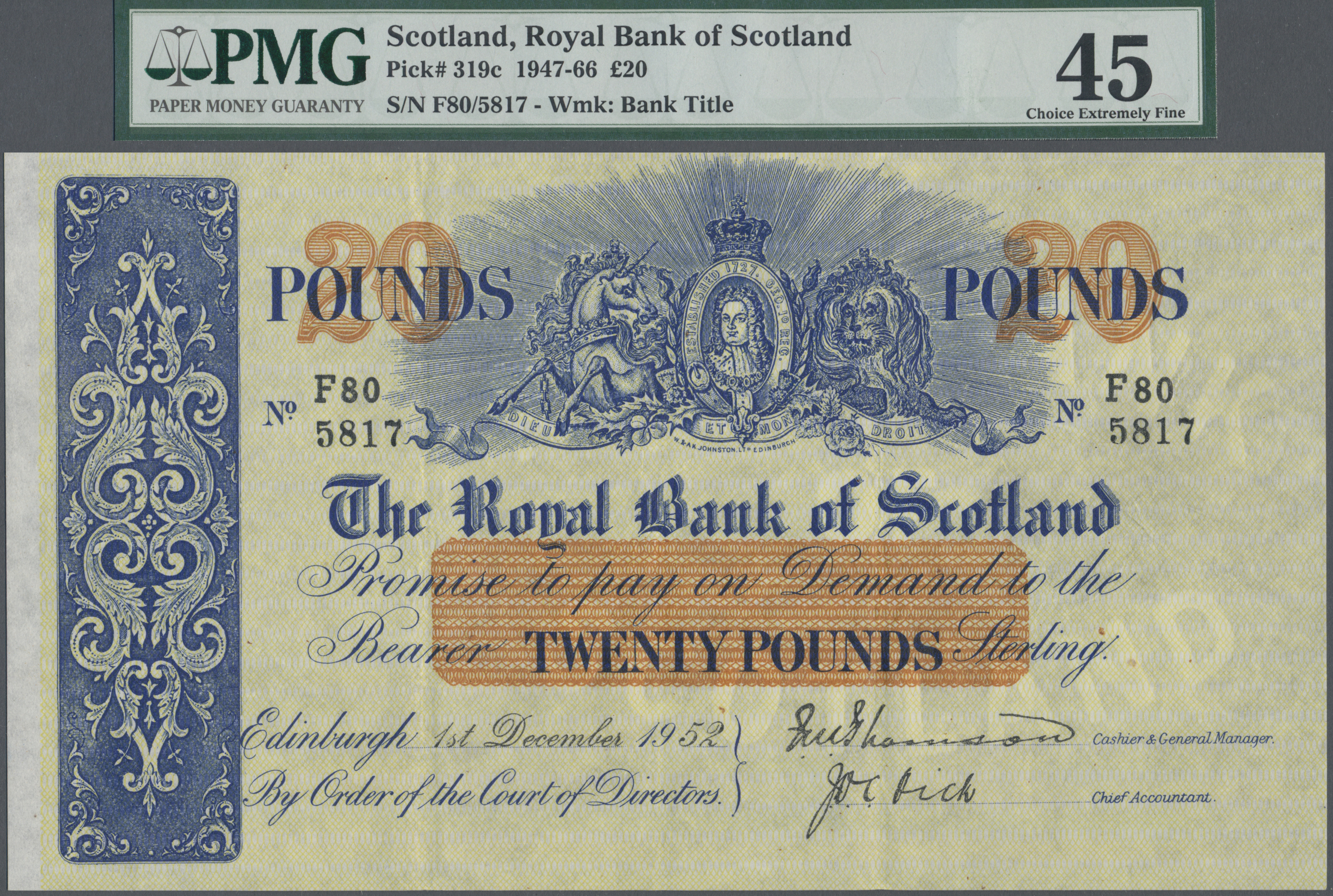 Lot 02514 - Scotland / Schottland | Banknoten - Auktionshaus Christoph Gärtner GmbH & Co. KG Sale #45 Banknotes Worldwide Lot 02514 - Scotland / Schottland | Banknoten - Auktionshaus Christoph Gärtner GmbH & Co. KG Sale #45 Banknotes Worldwide